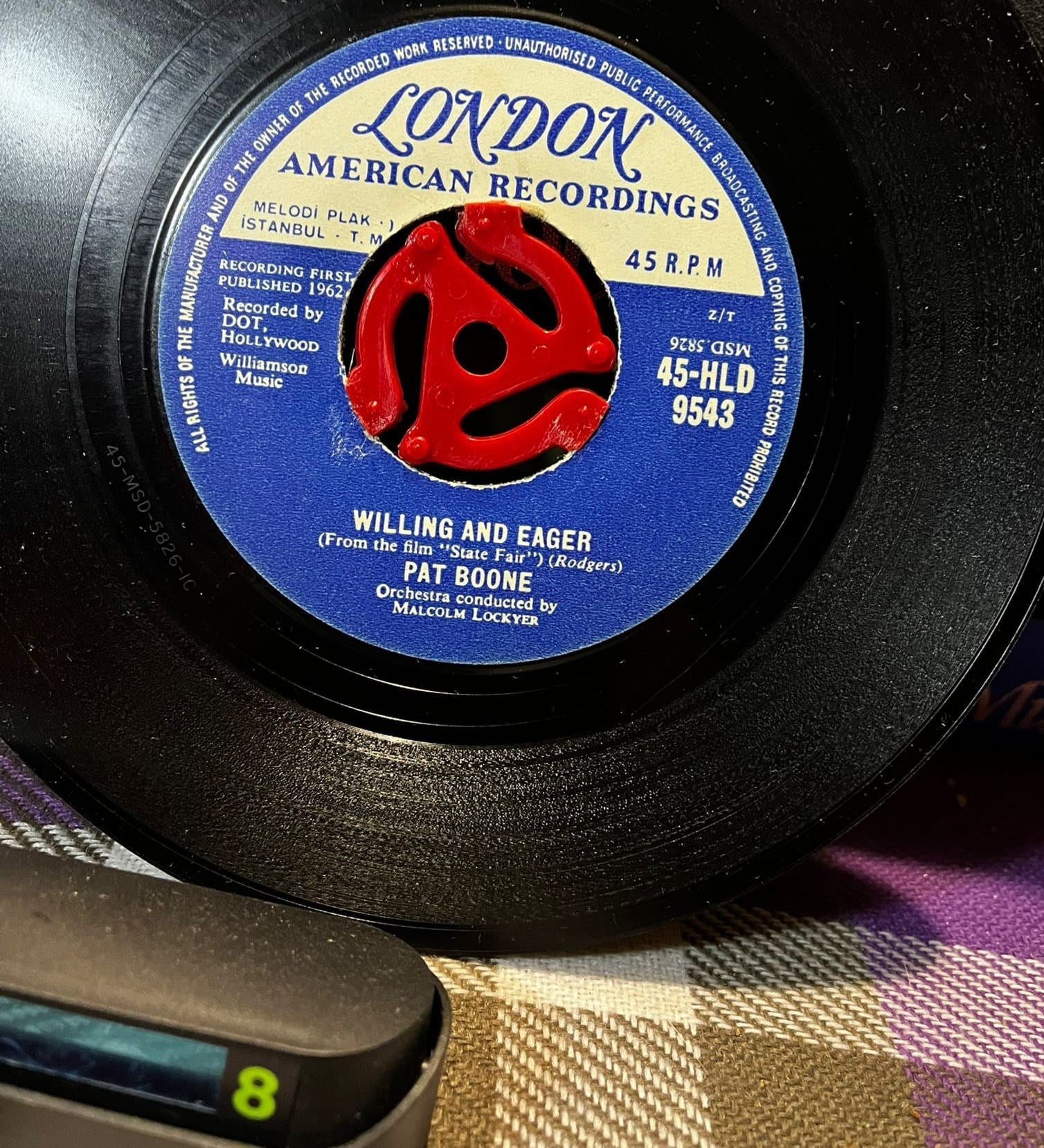 Pat Boone - Quando, Quando, Quando / Willing And Eager (London American Recordings / Melodi Plak - 1962) 45'lik