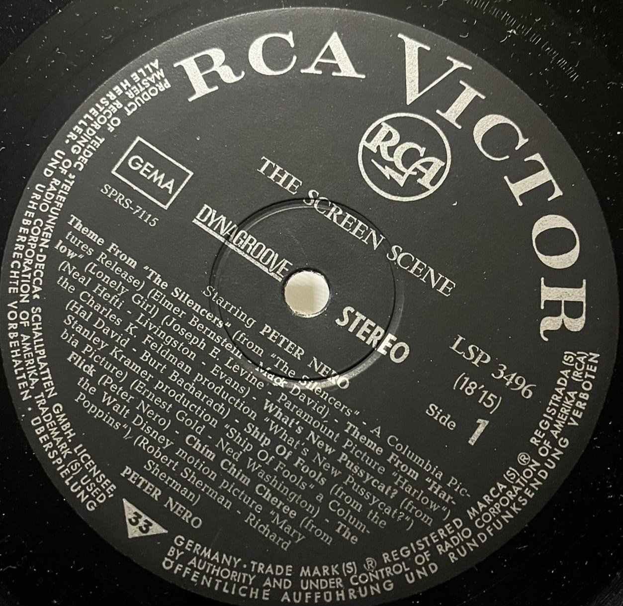 Peter Nero – The Screen Scene (Vinyl, LP, Album, 1966, RCA Victor LSP-3496)