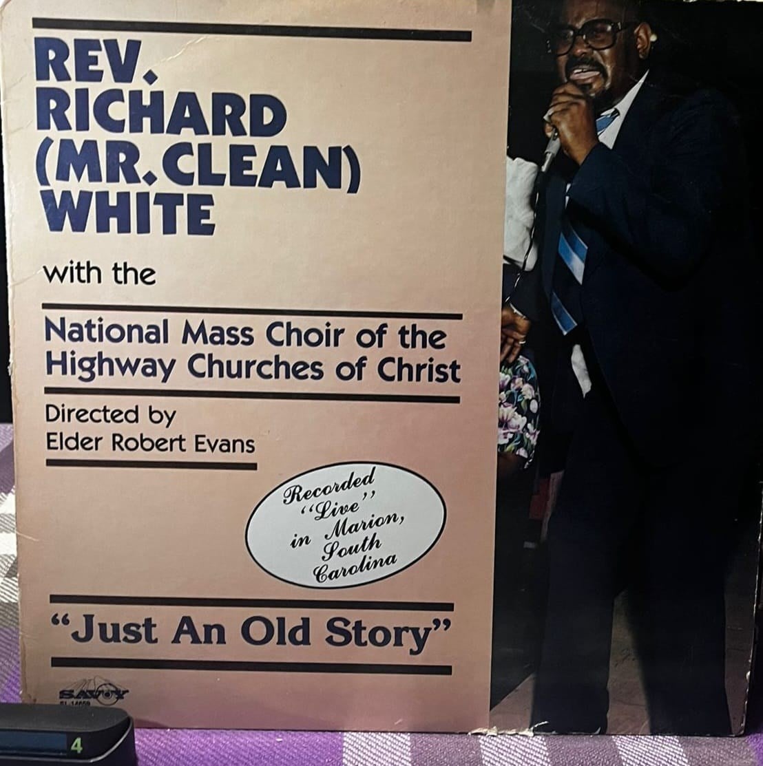 Rev. Richard (Mr. Clean) White – Just An Old Story (LP, Savoy Records – SL 14659)