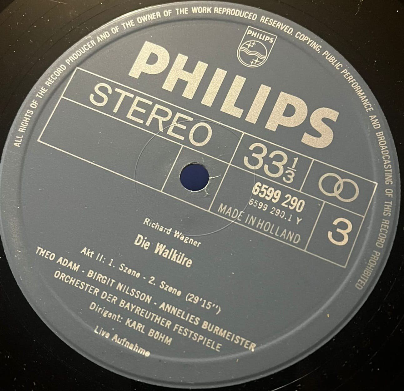 Richard Wagner - Die Walküre - Karl Böhm / Bayreuther Festspiele - Philips Hollanda Baskı LP