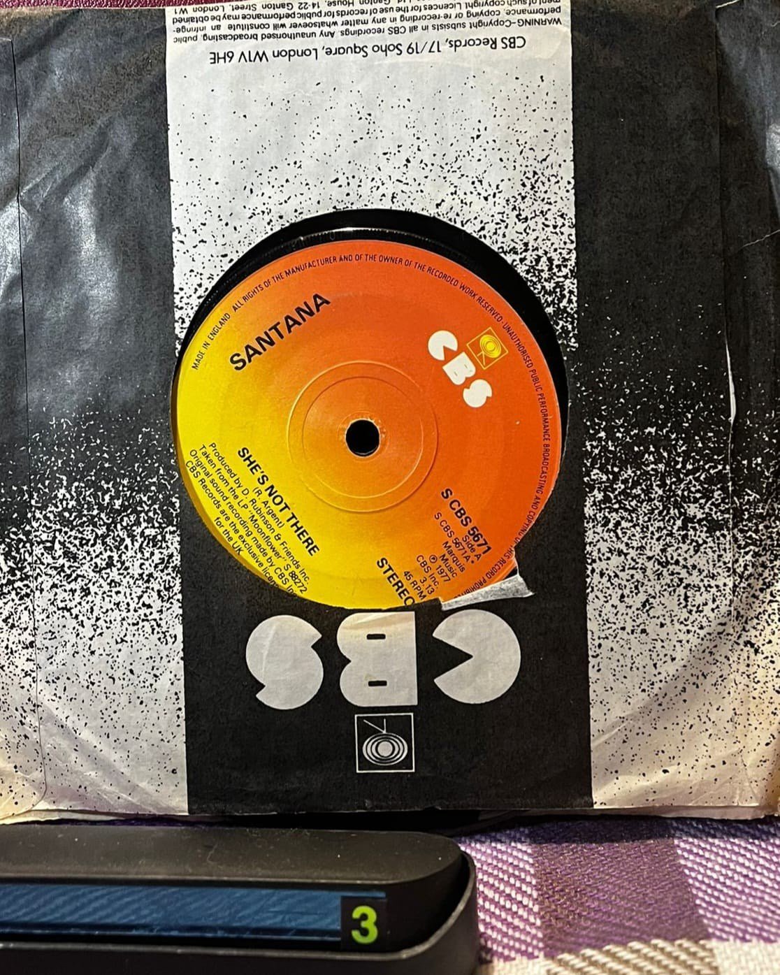 Santana - She's Not There / Zulu - Orijinal 45'lik Plak (1977)
