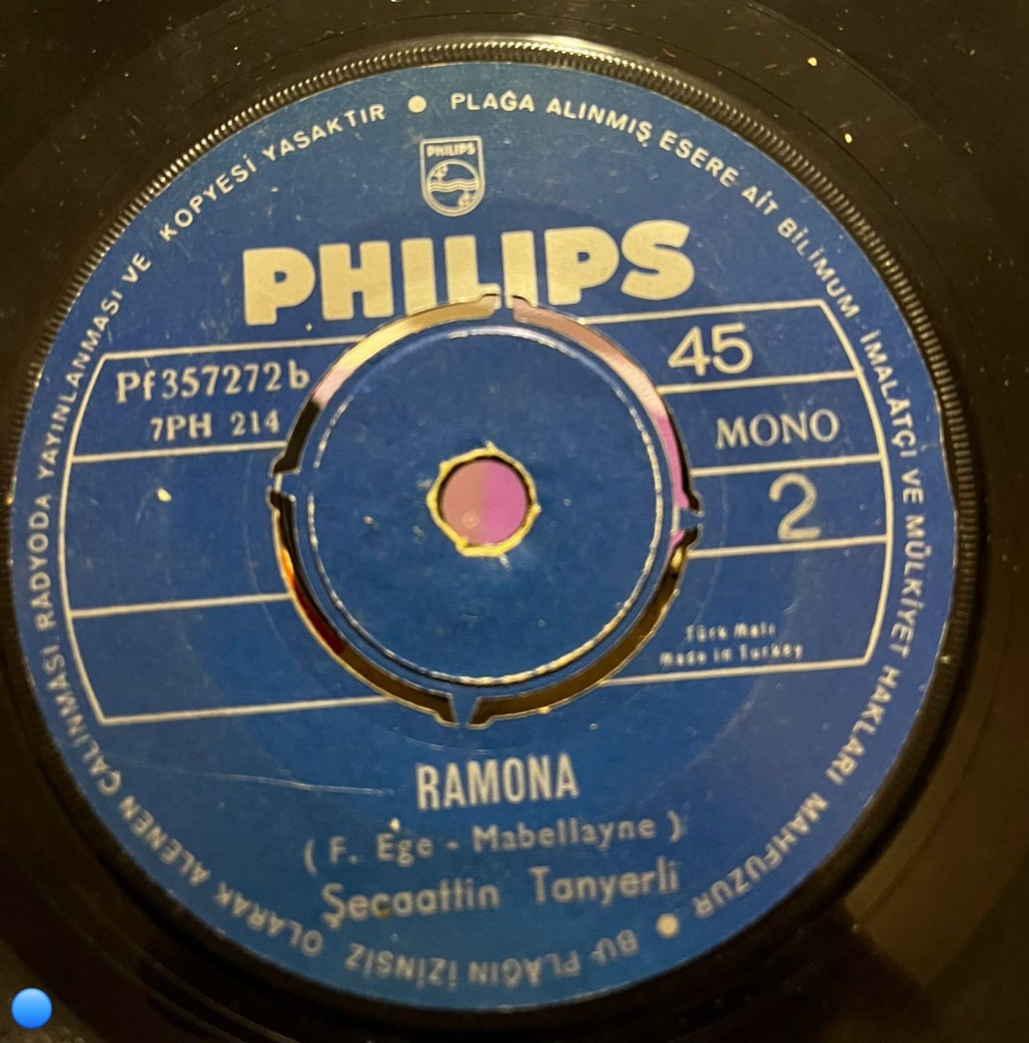 Şecaattin Tanyerli - Sevgili Gitarım / Ramona Philips 45'lik Vinil Plak