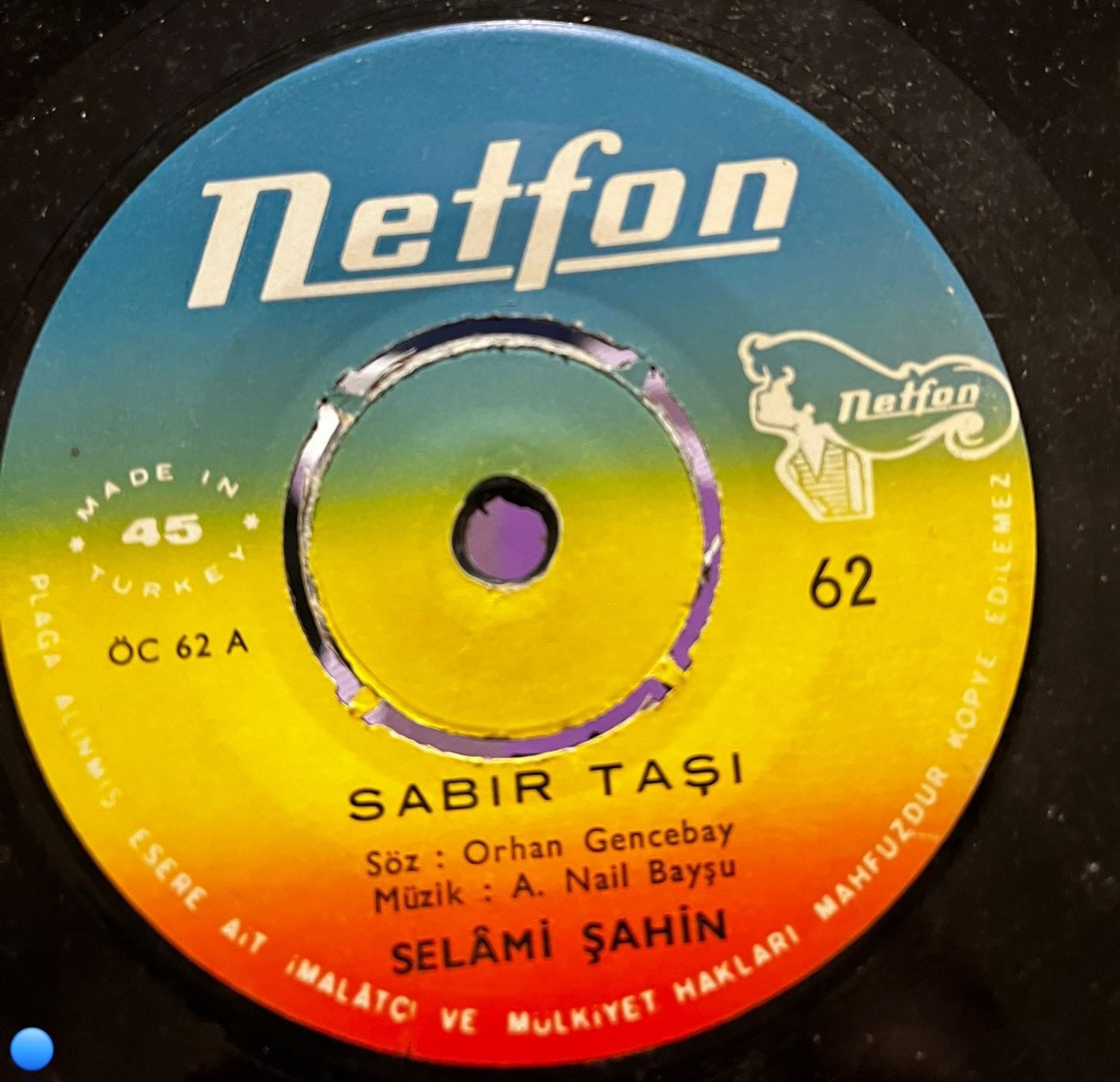 Selami Şahin - Sabır Taşı / Ümitlerimi Kırmadın mı (1970) Netfon 45'lik Plak