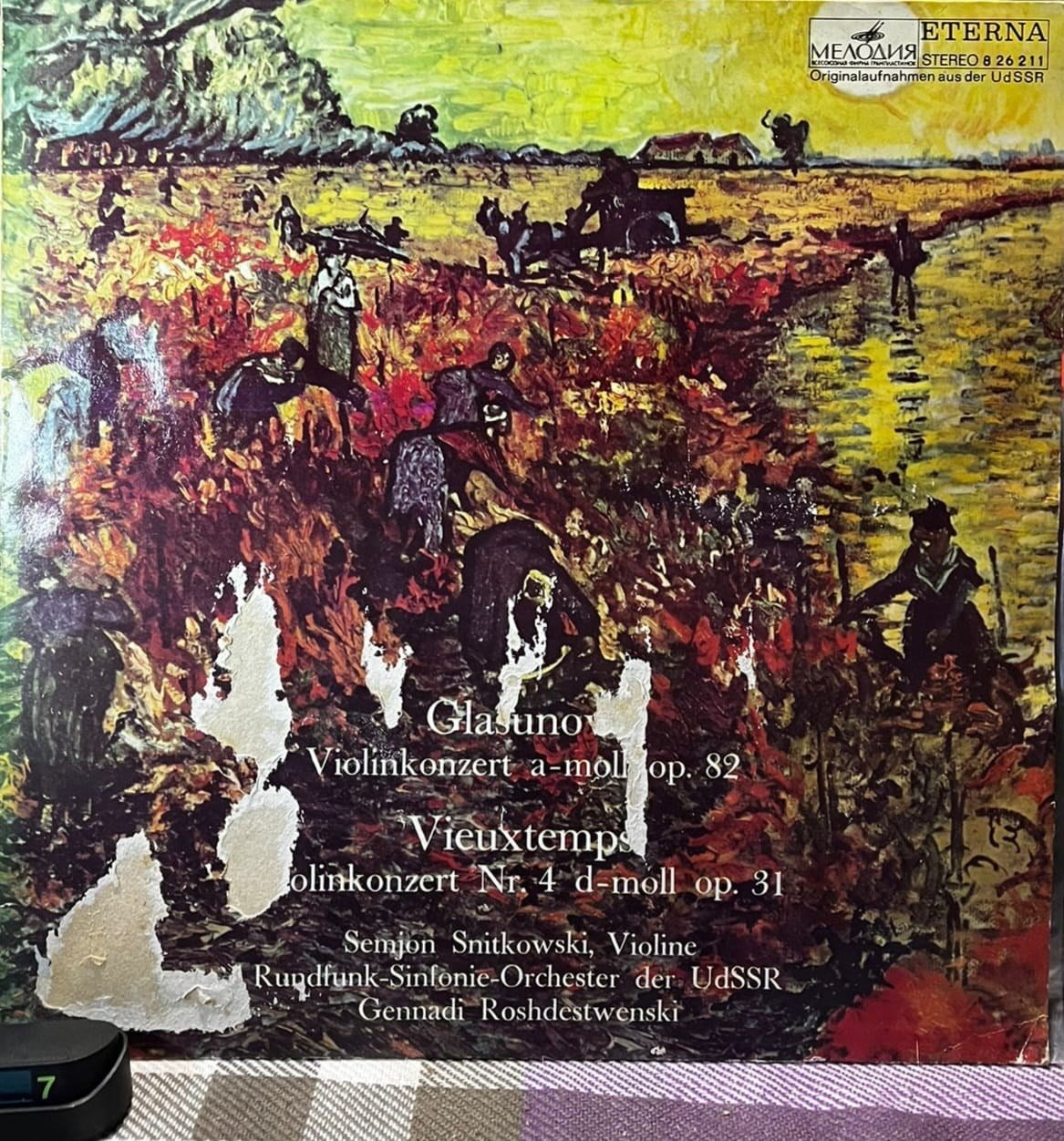Semjon Snitkowski - Glasunow & Vieuxtemps: Violinkonzerte - Eterna Melodiya 8 26 211 Vinyl LP Plak