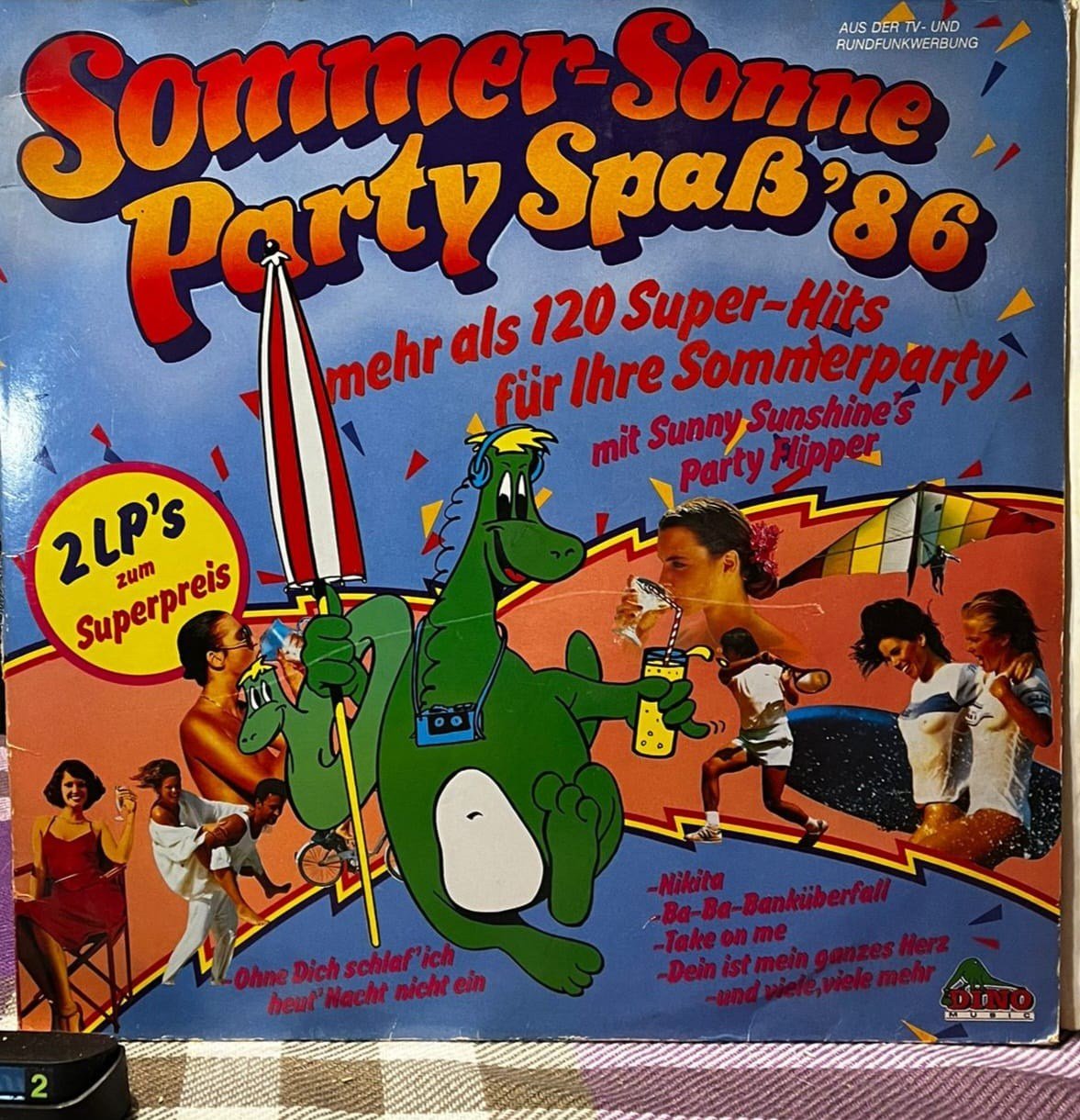 Sommer-Sonne Party Spaß '86 - 2 LP Set (Dino Music - LP 1221) - Mehr Als 120 Super-Hits