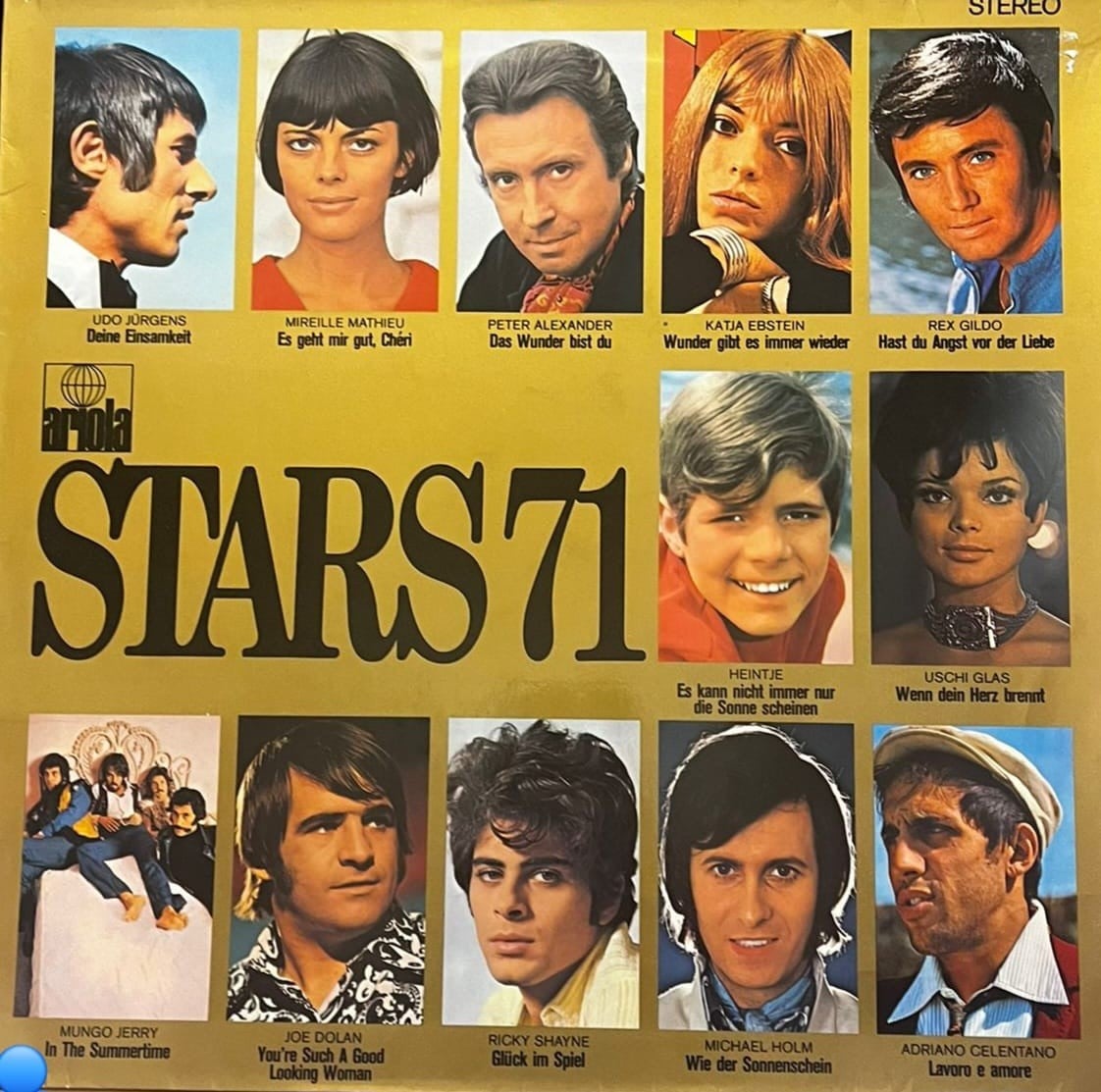 Stars 71 - Ariola 80 920 IT - Orijinal 1971 Alman Baskı LP Plak