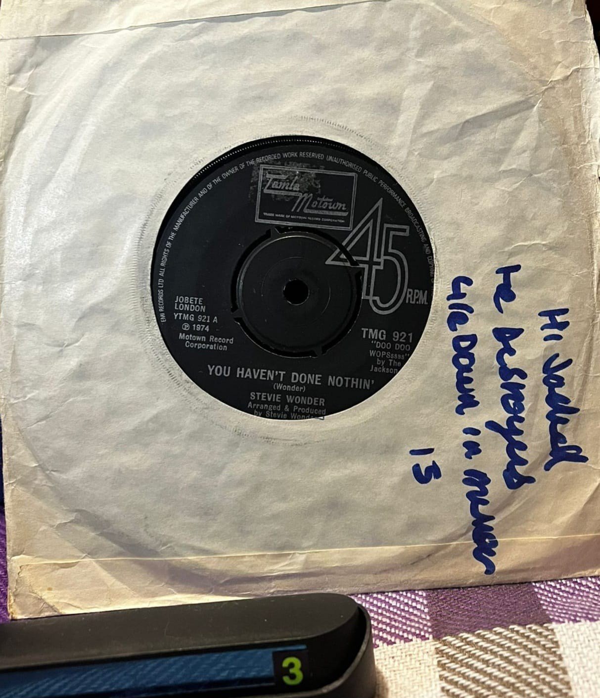 Stevie Wonder - You Haven't Done Nothin' / Happier Than The Morning Sun (1974 UK Press) 45'lik Plak