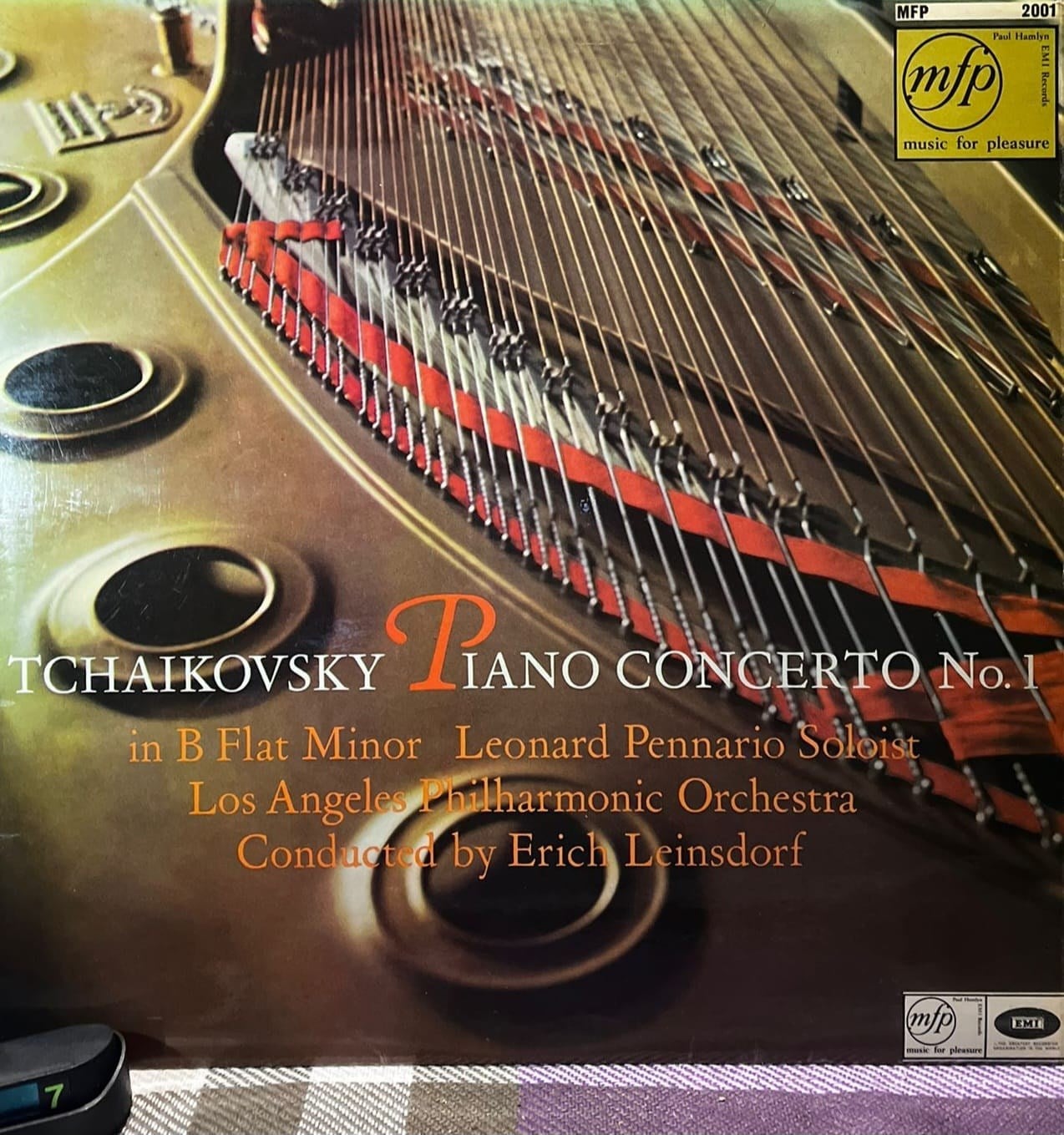 Tchaikovsky - Piano Concerto No. 1 - Leonard Pennario / Erich Leinsdorf - MFP 2001 Vinyl LP Plak