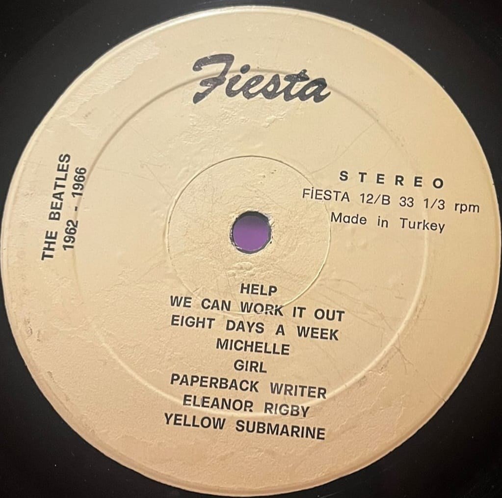 The Beatles - 1962-1966 (Fiesta - 12/A 12/B - Made in Turkey)