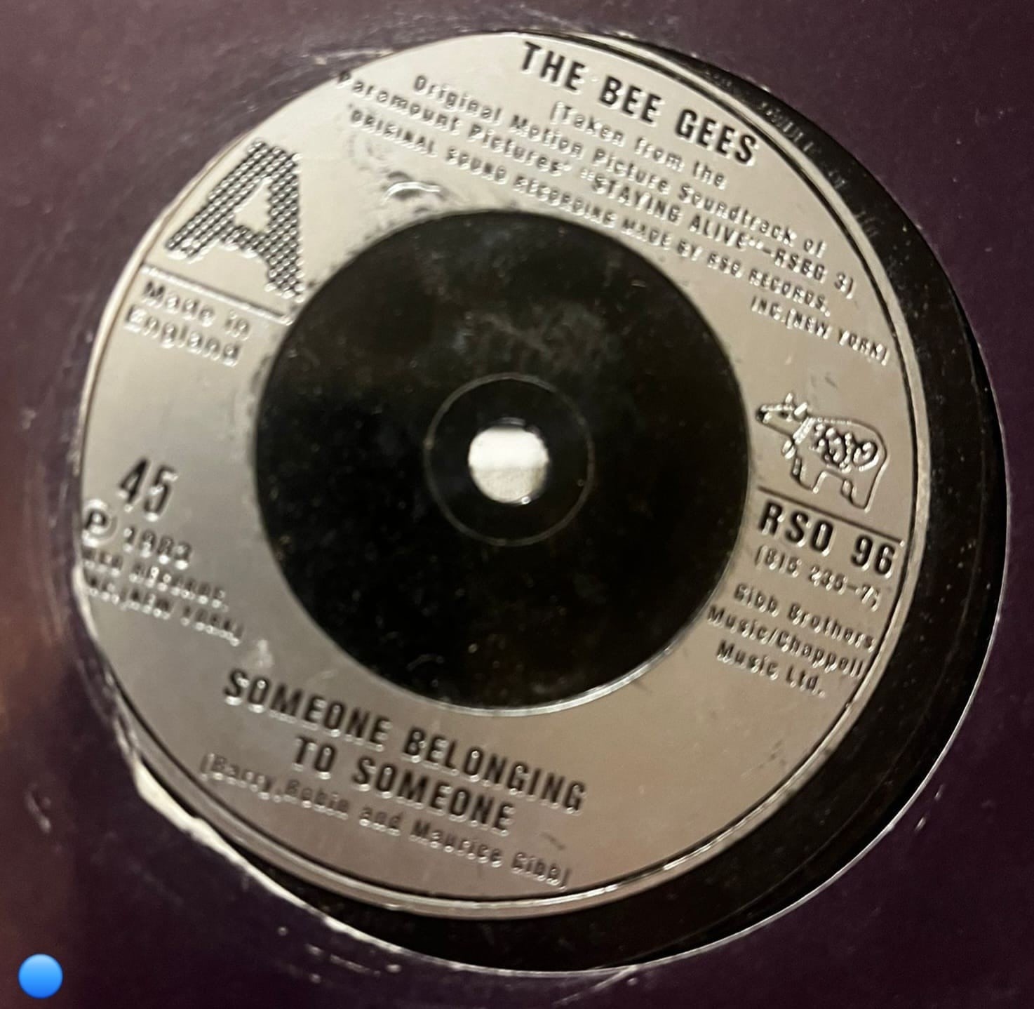 The Bee Gees - Someone Belonging To Someone / I Love You Too Much - 45'lik Plak (RSO - RSO 96)
