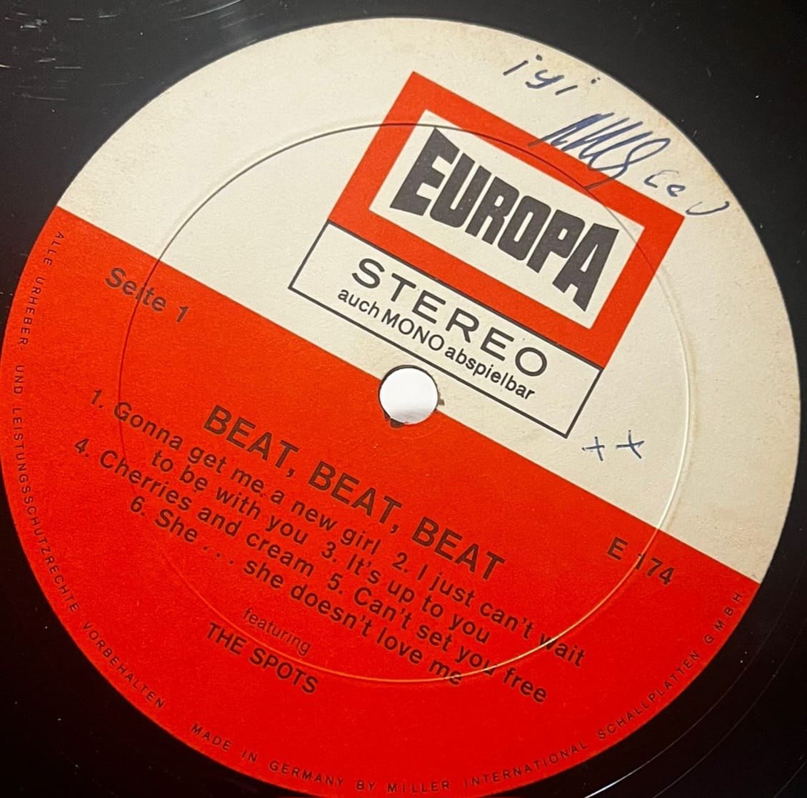The Spots - Beat, Beat, Beat (1967 Europa Records - E 174) Made in Germany