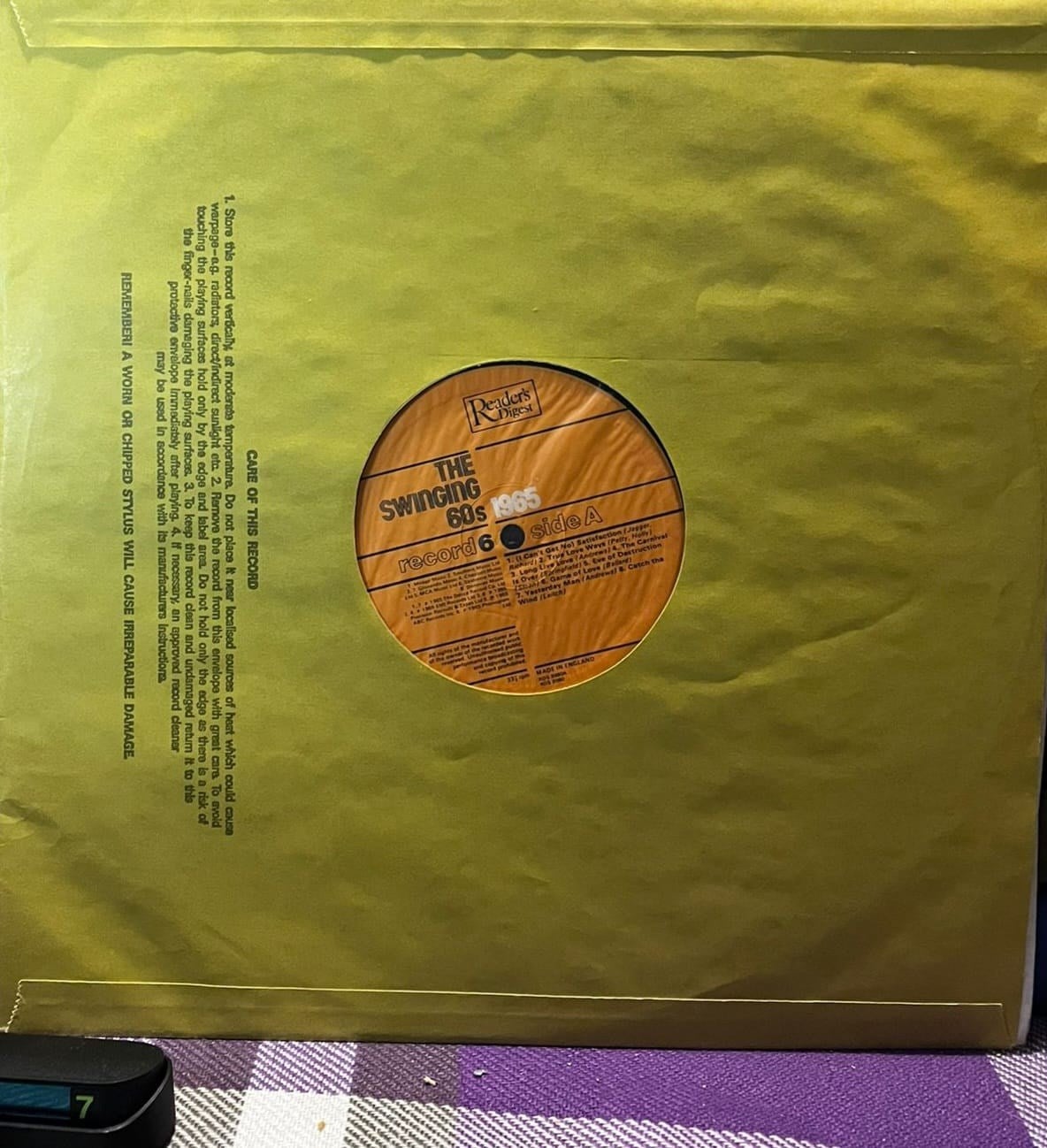 Various Artists – The Swinging 60s (1965) – Reader's Digest Record 6 – UK Press LP