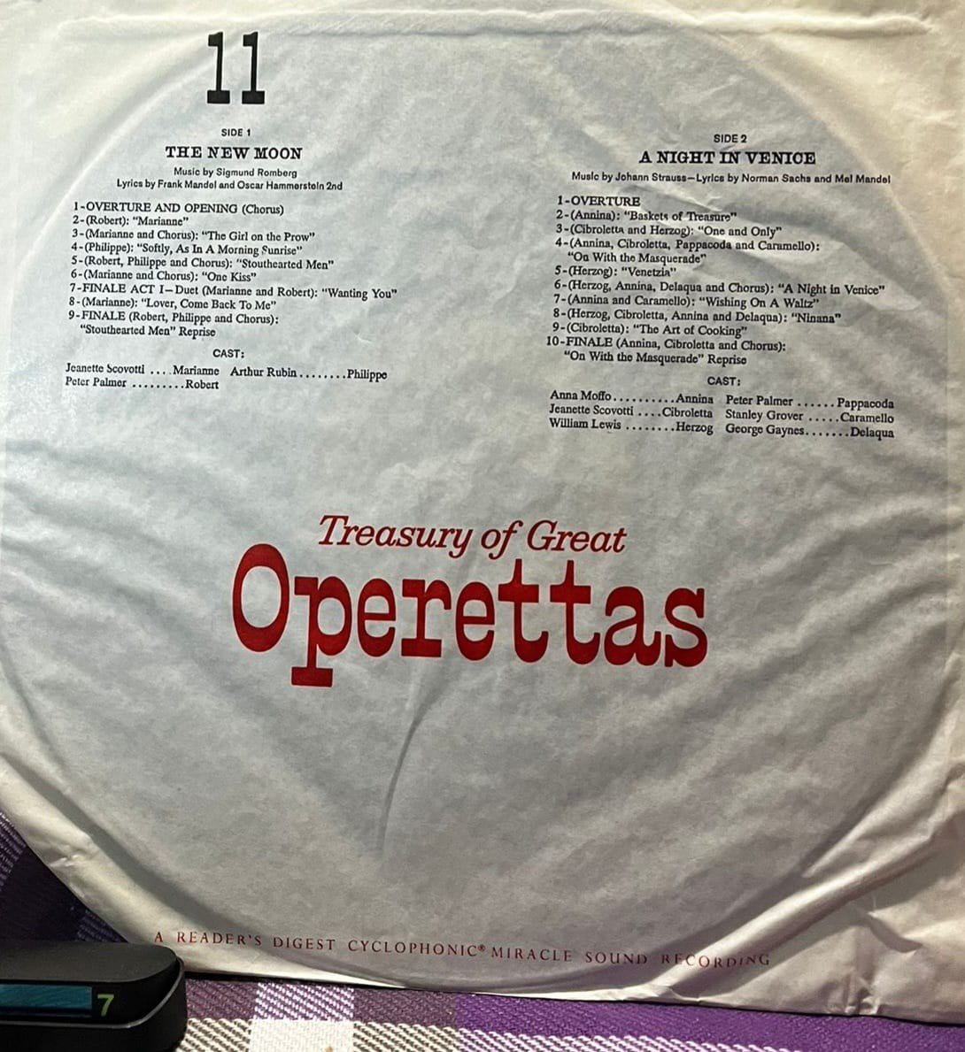 Various Artists - Treasury of Great Operettas (The New Moon / A Night In Venice) Reader's Digest Vinyl LP