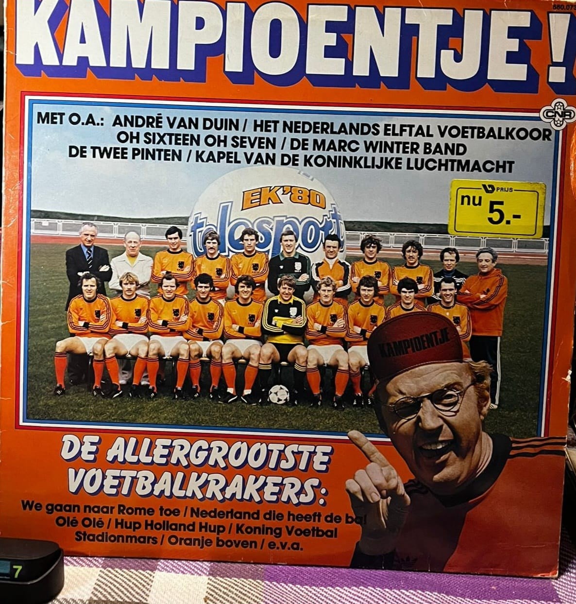 Various - Kampioentje! De Allergrootste Voetbalkrakers (Vinyl, LP, Compilation, CNR Holland Baskı)