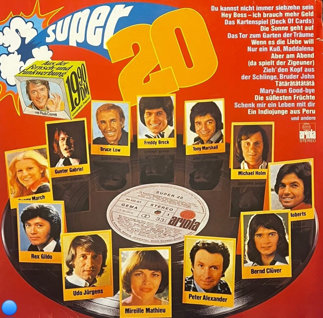 Various – Super 20 - 20 Original Top Hits (Ariola – 88 222 GT) Vinyl, LP
