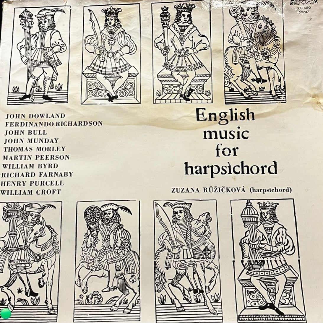 Zuzana Růžičková – English Music For Harpsichord (Supraphon - Made in Czechoslovakia)
