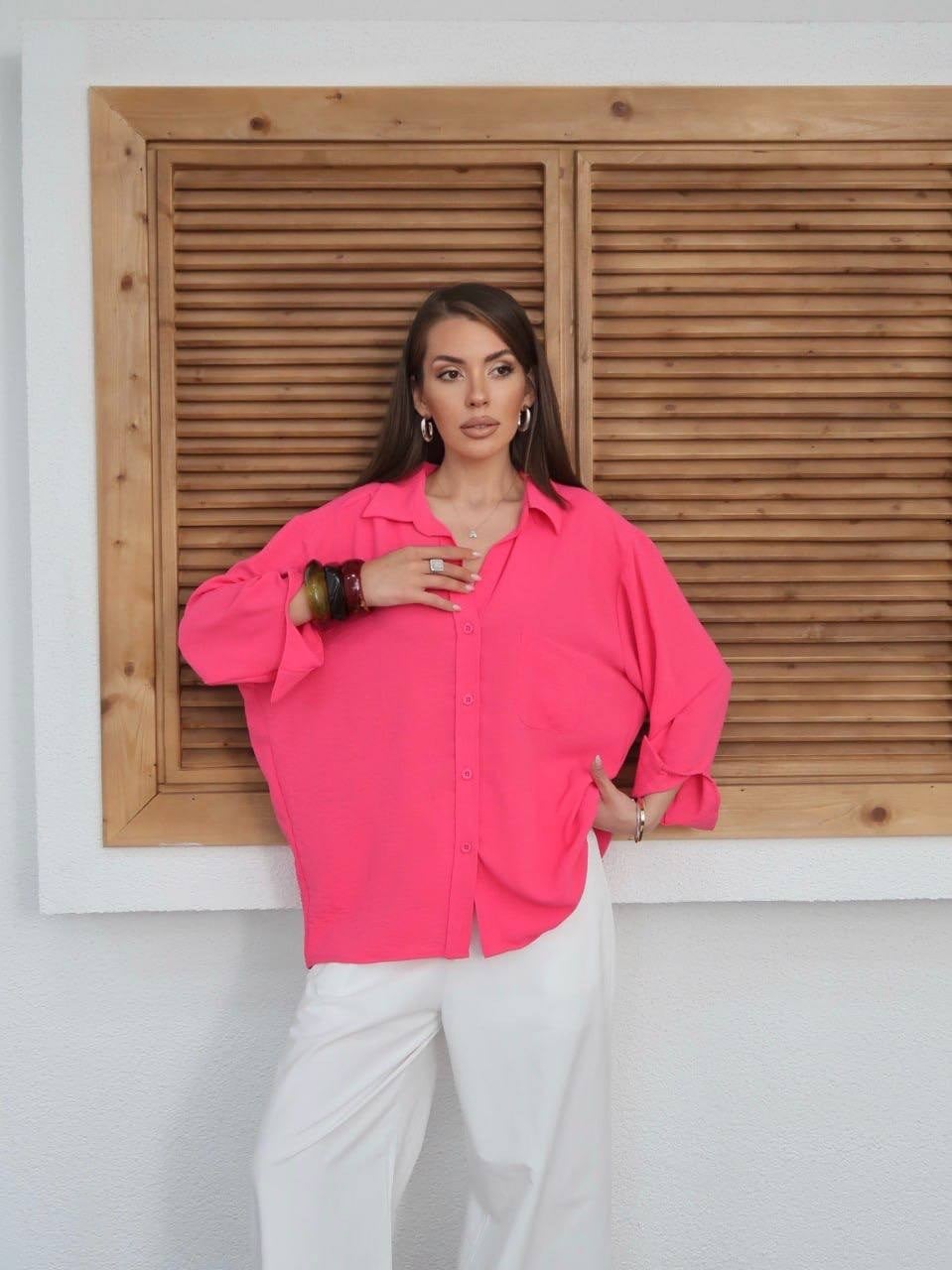 FUŞYA Tiril Tiril Oversize Gömlek