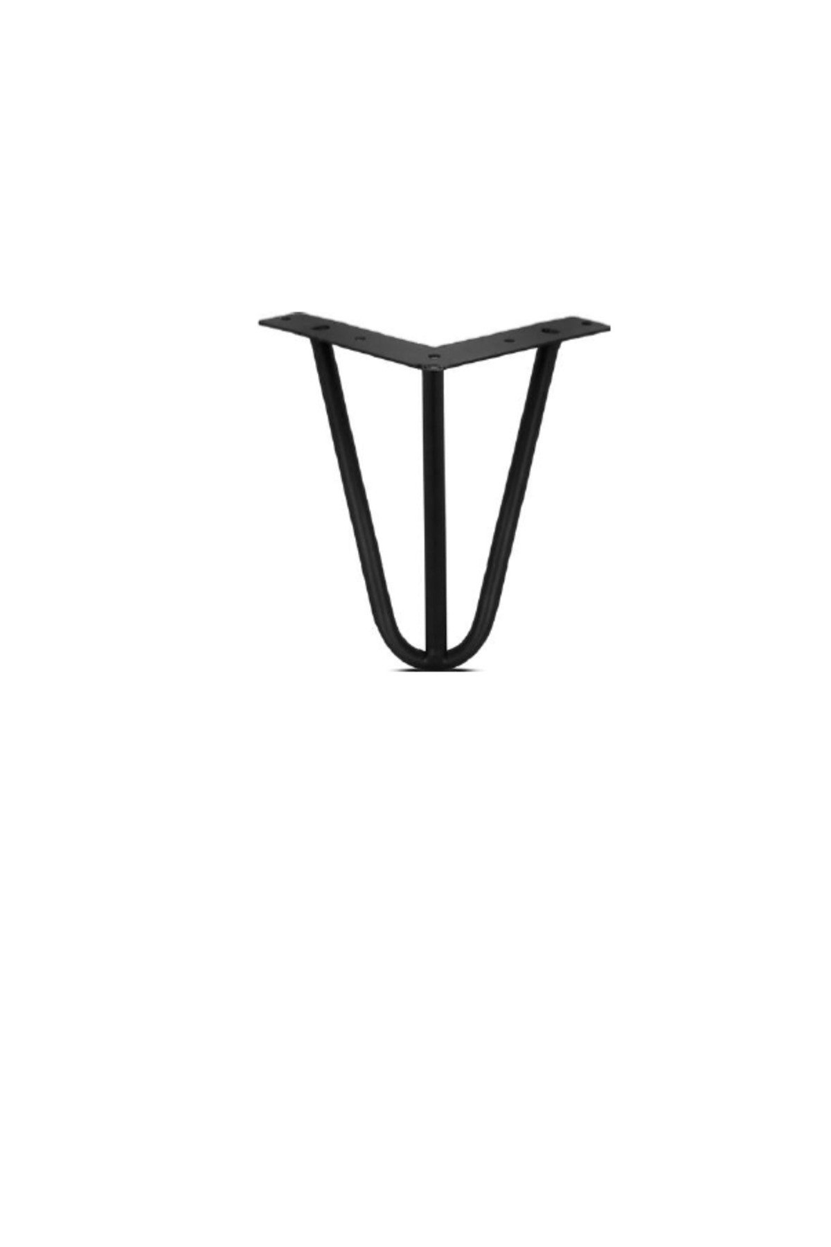 Metal Mil Model Siyah Mobilya Ayağı 4 Adet