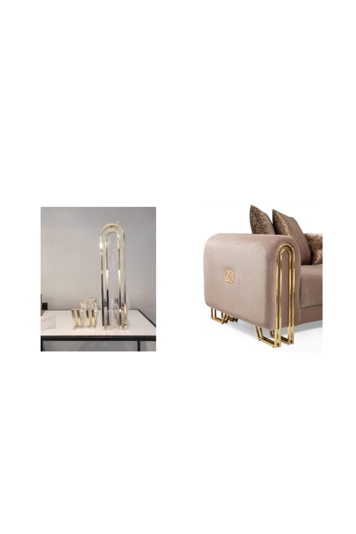 Metal Mobilya Ayağı Montana Model 66*15 Altın 2 Adet
