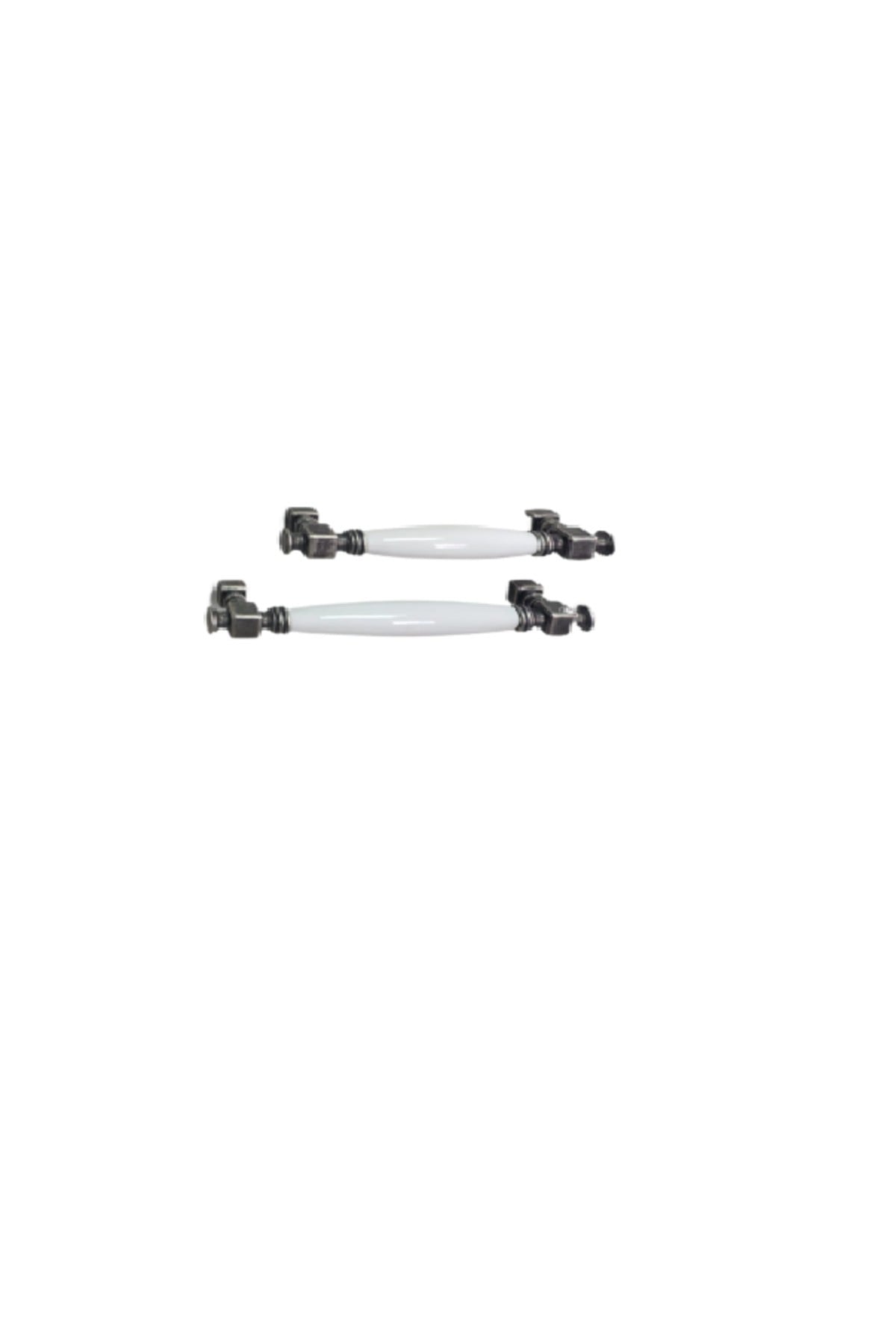 Mobilya Kulpu Z310 Antik Gümüş Köşe Beyaz 128 mm