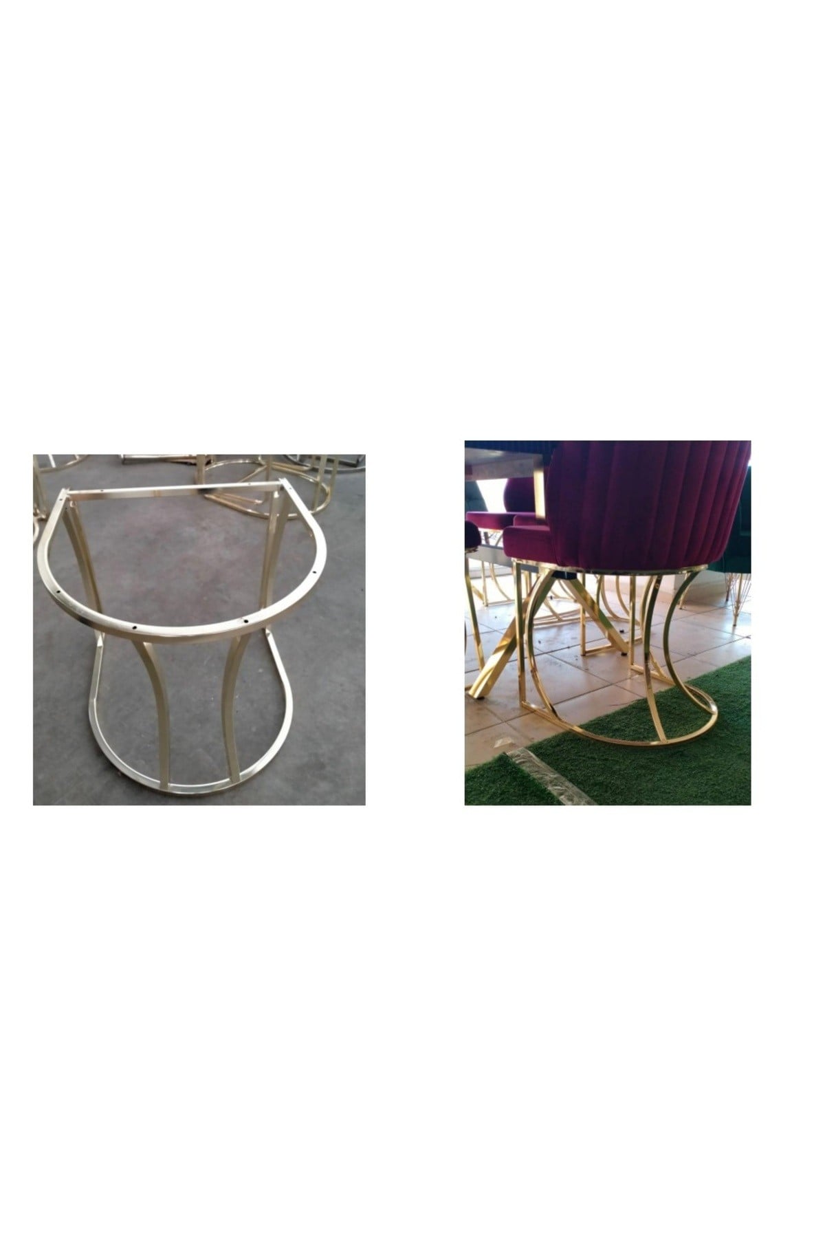 Pluıs Model ayaklı Sandalye Çerçevesi 1 Adet 40 Cm