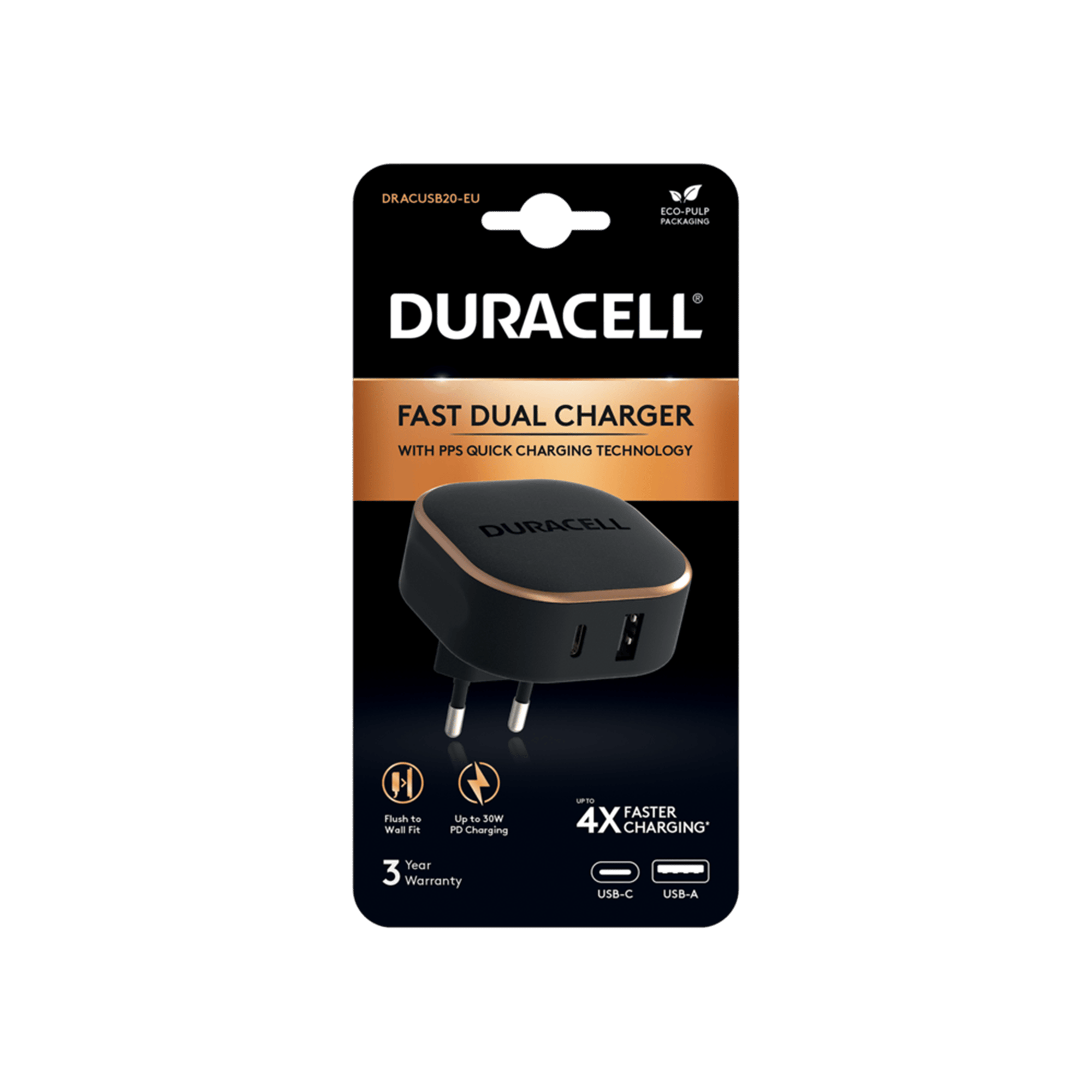 DURACELL WALL CHARGER 30W BLACK Şarj Cihazları