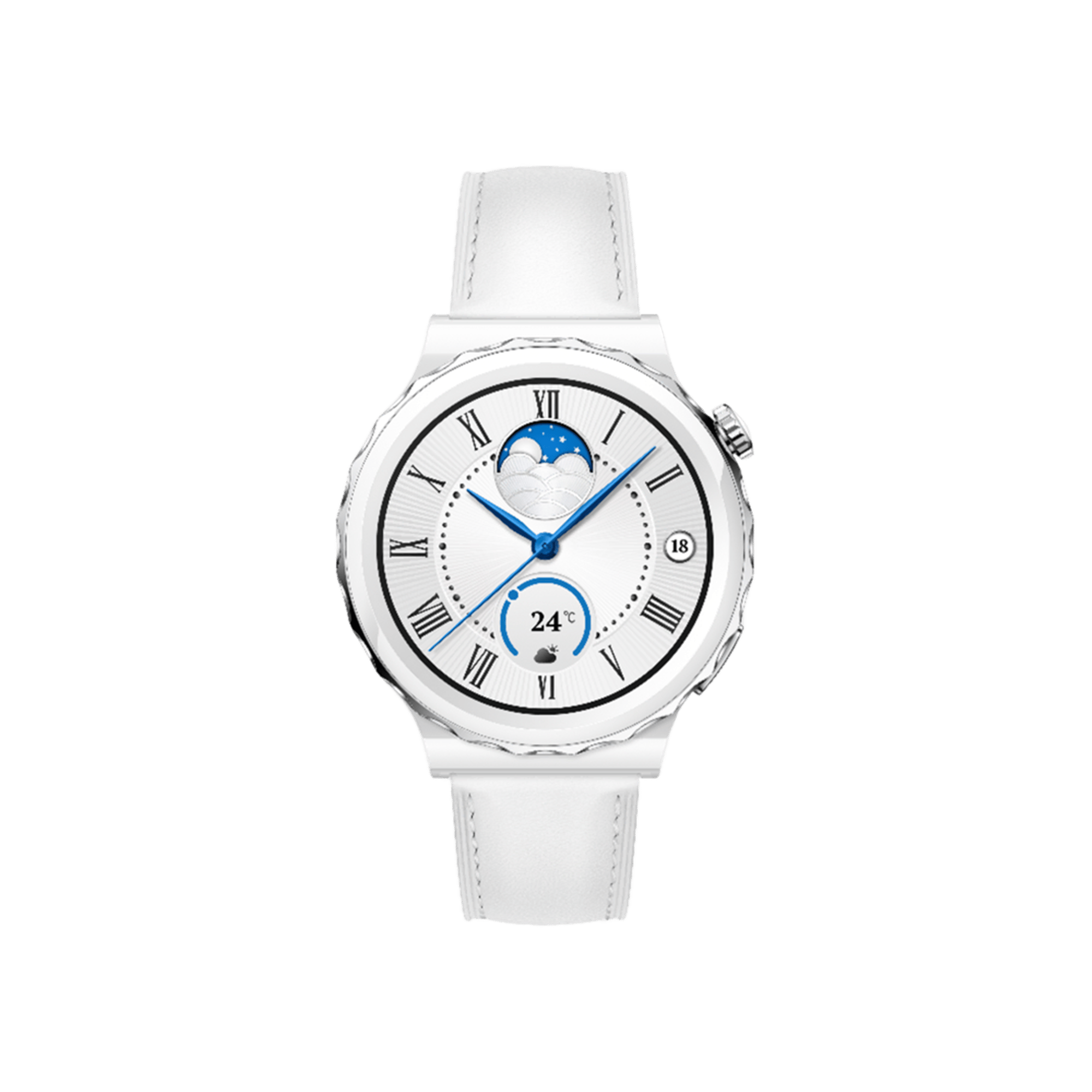 Huawei GT3 Pro 43mm Seramik Beyaz Deri Giyilebilir Teknoloji