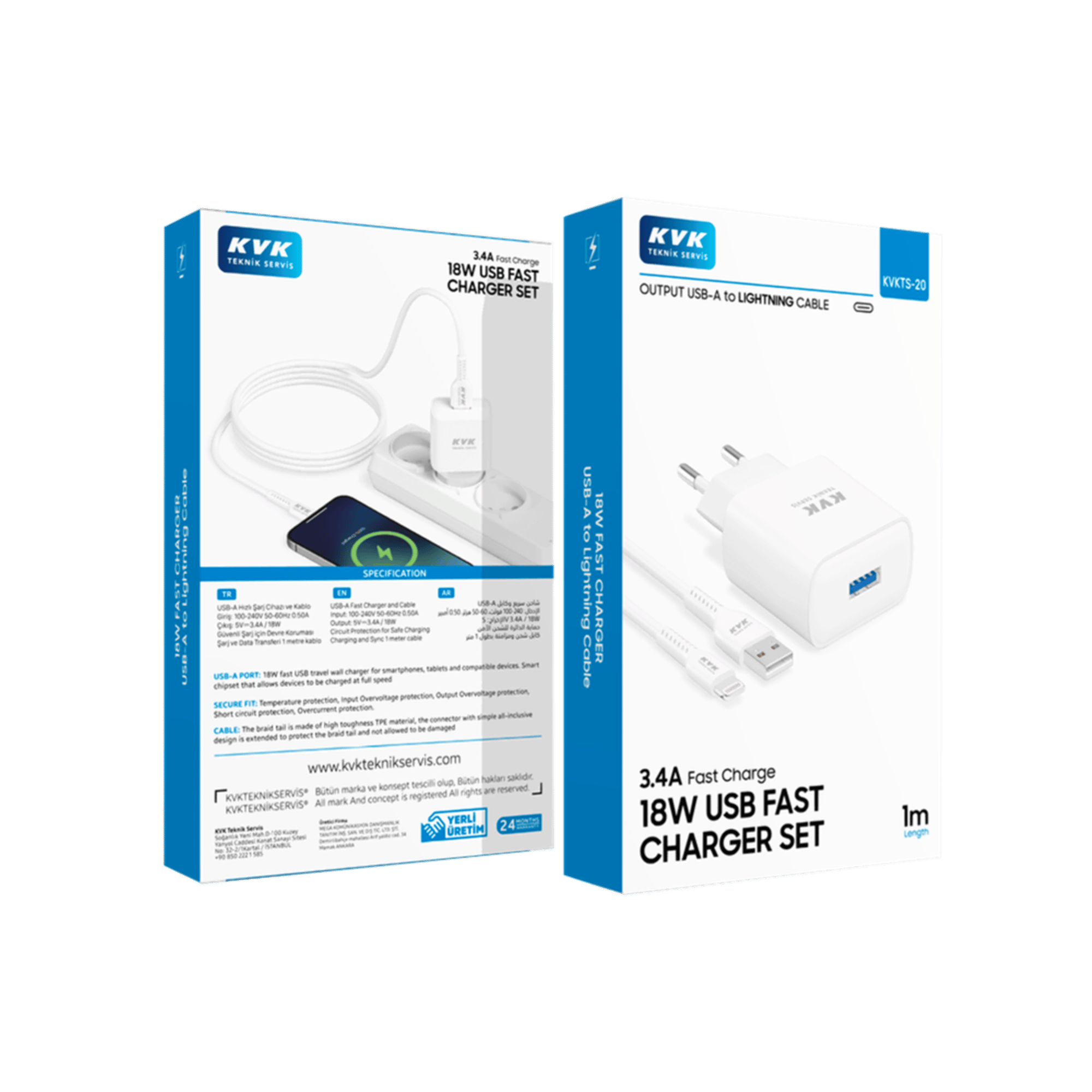 IOS 3.4A SARJ SETI (ADAPTOR-KABLO) Şarj Cihazları