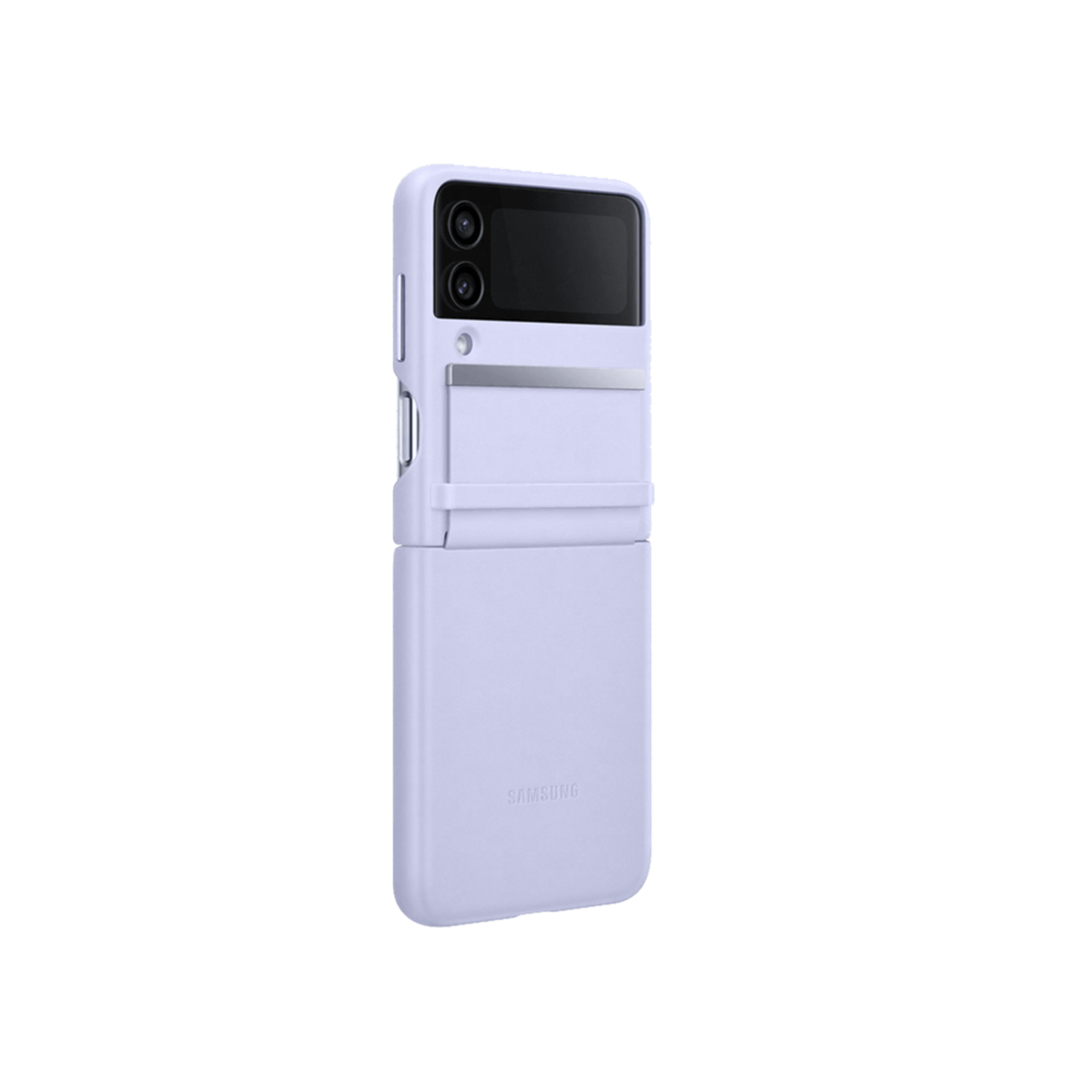 Samsung GalaxyZ Flip4 Deri Kılıf-Mor Telefon Kılıfı