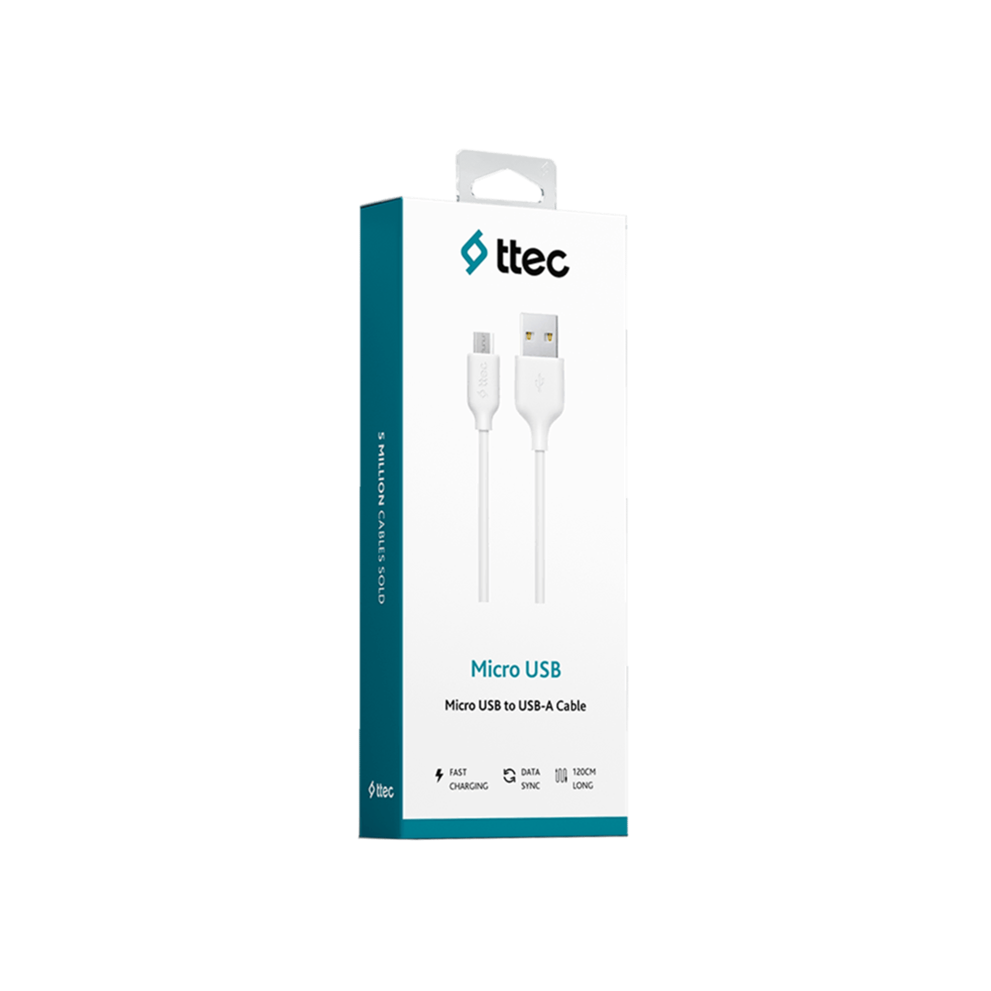 Ttec 2DK7530B Micro Usb Kablosu-Beyaz Cep Telefonu Aksesuarları