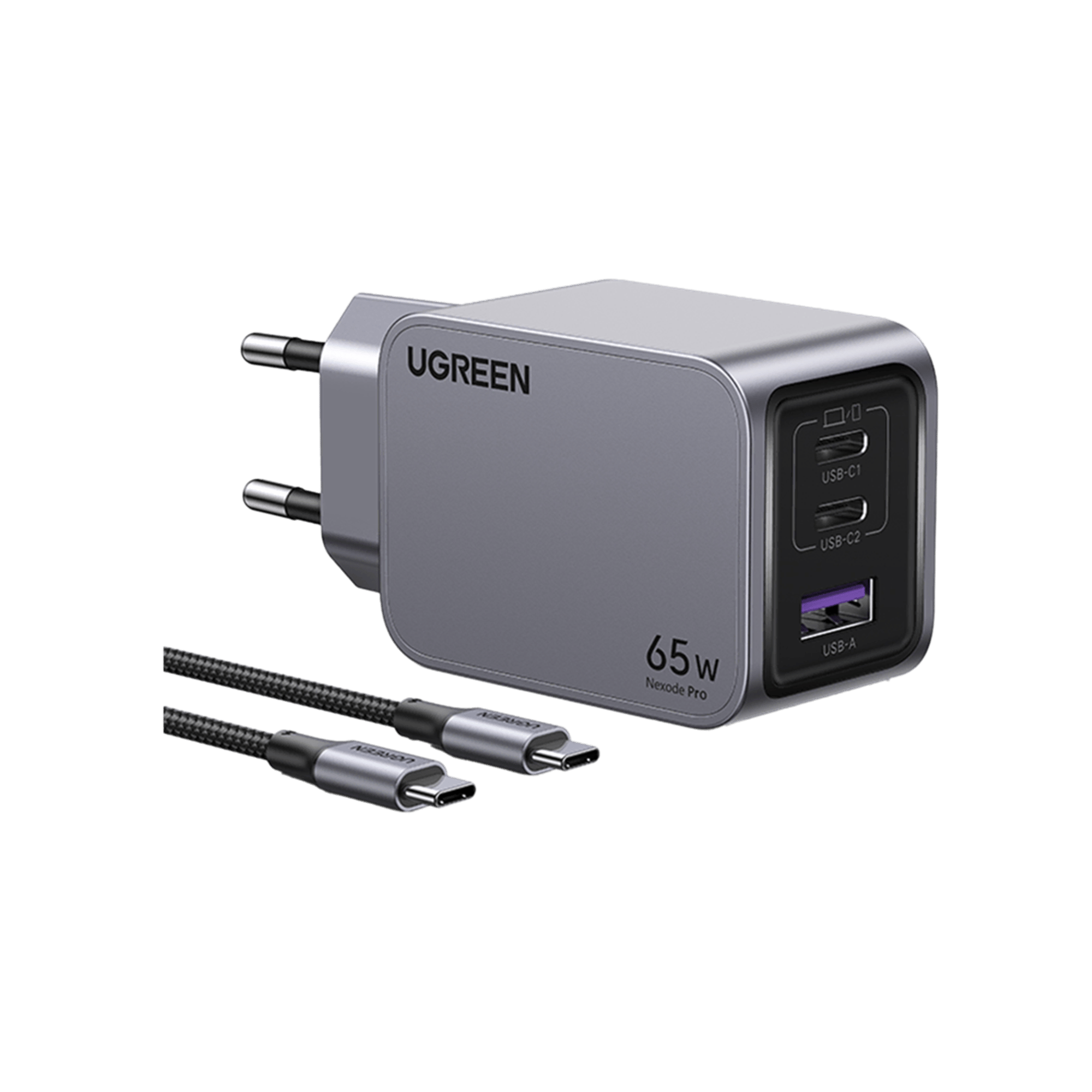 UGREEN Nexode Pro 65W adaptör+100W kablo Cep Telefonu Aksesuarları