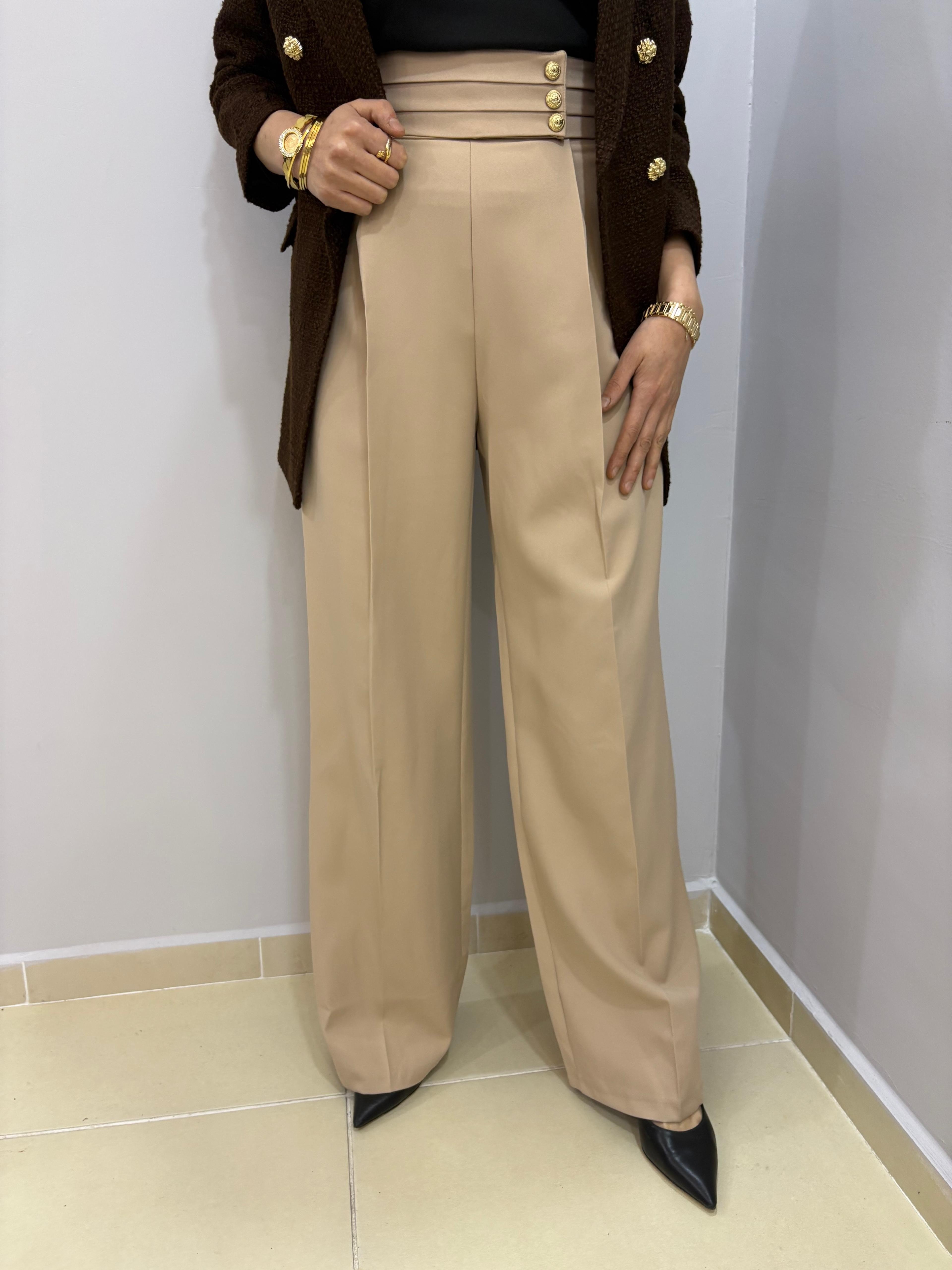DÜĞME DETAYLI PANTOLON