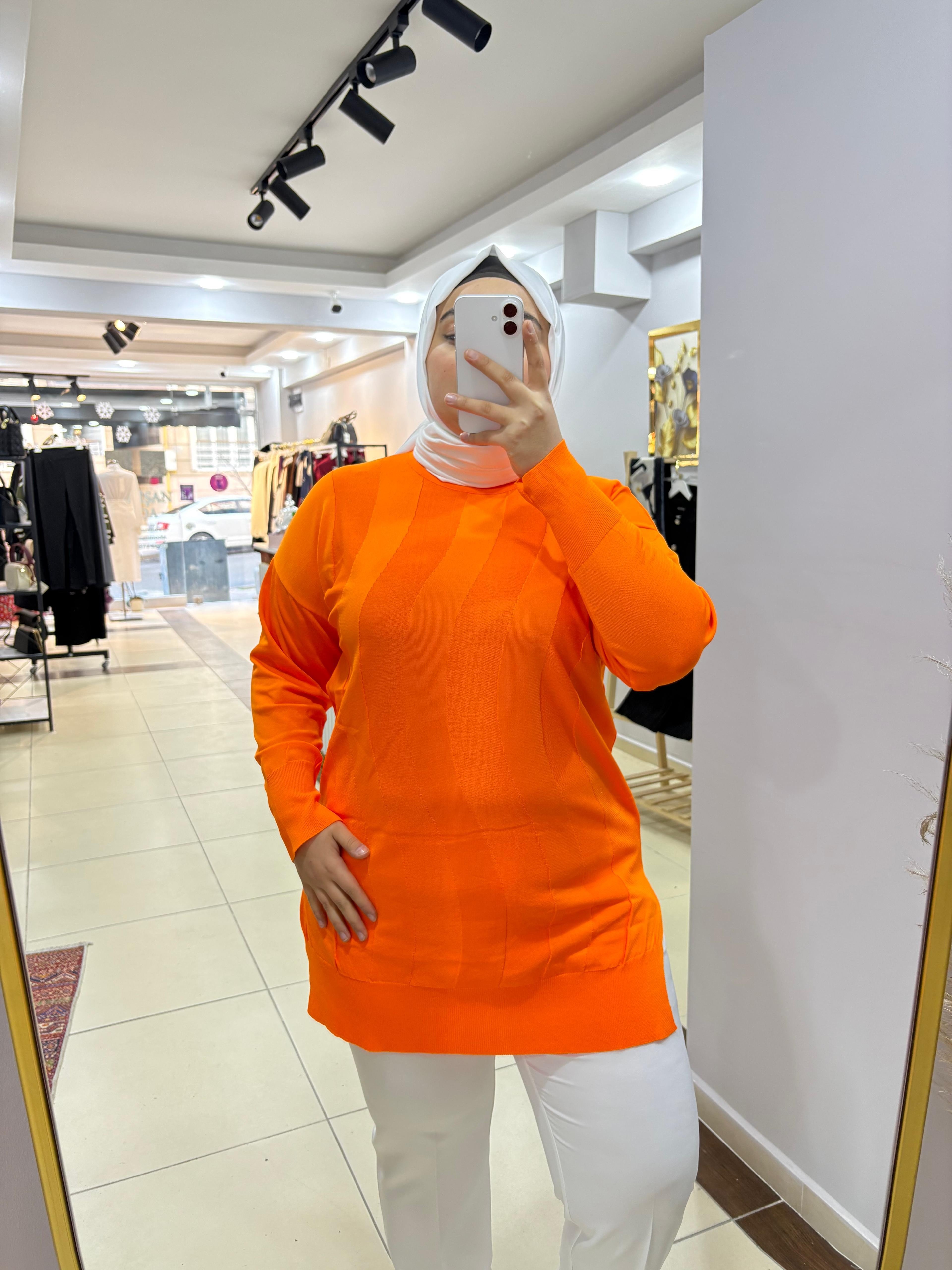 TRİKO TURUNCU TUNİK