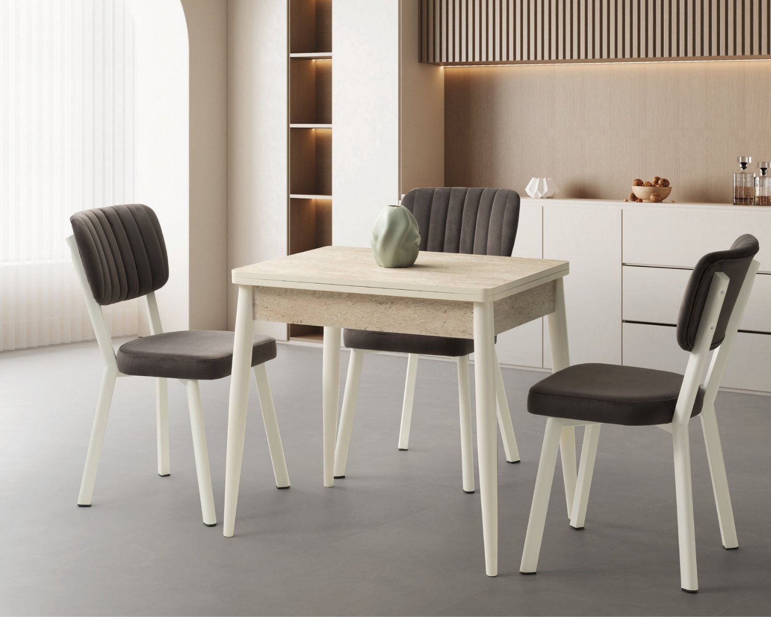 Milas Smart Plus Masa (Traverten) 60x80x120