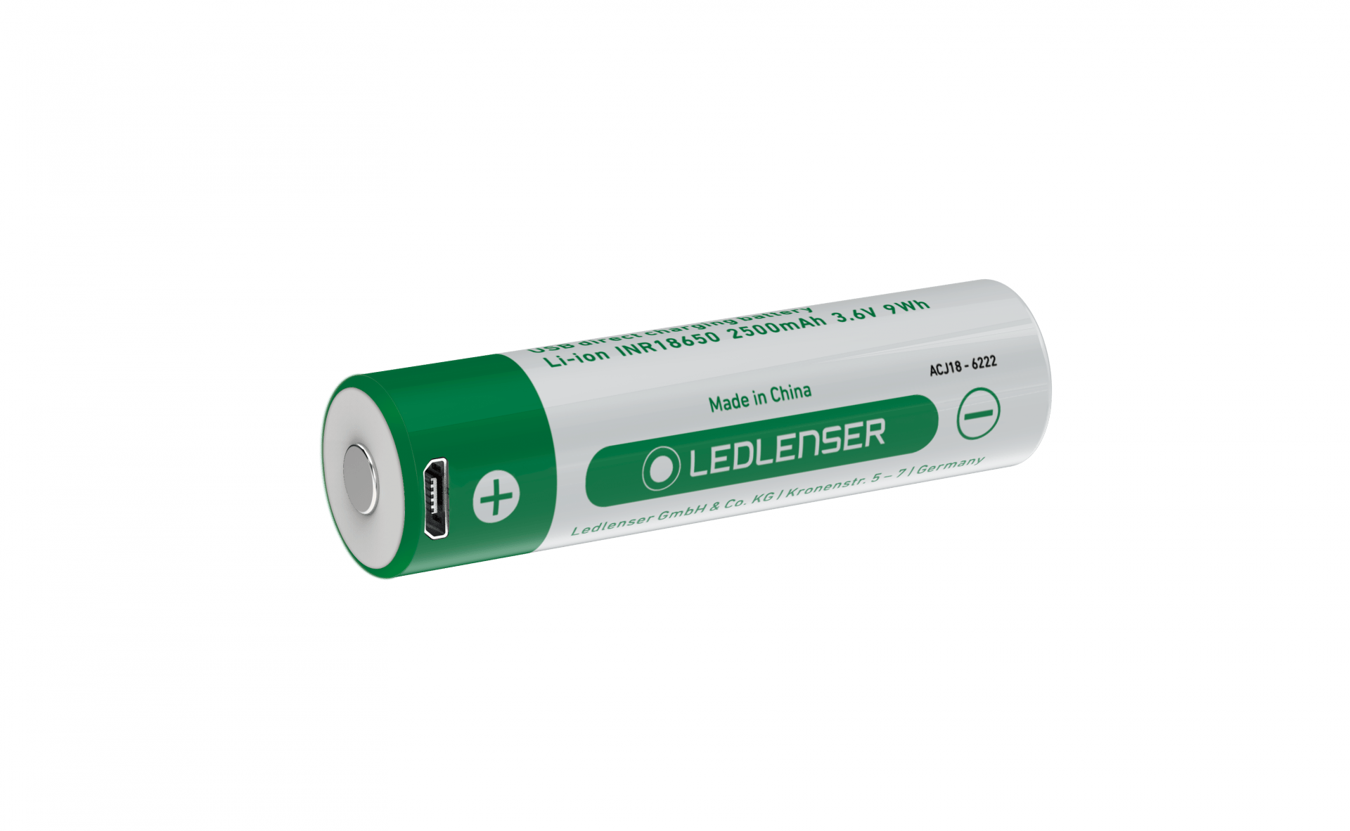 Led Lenser 18650 Li-ion Şarj Edilebilir Yedek Pil 2500 mAh