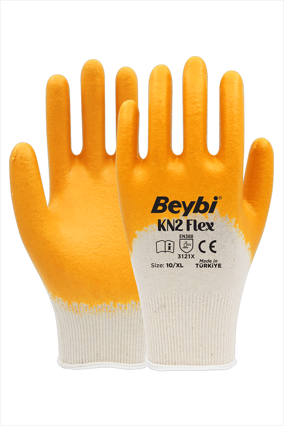 BEYBİ KN2 FLEX SARI NİTRİL İŞ ELDİVENİ 12'Lİ PAKET