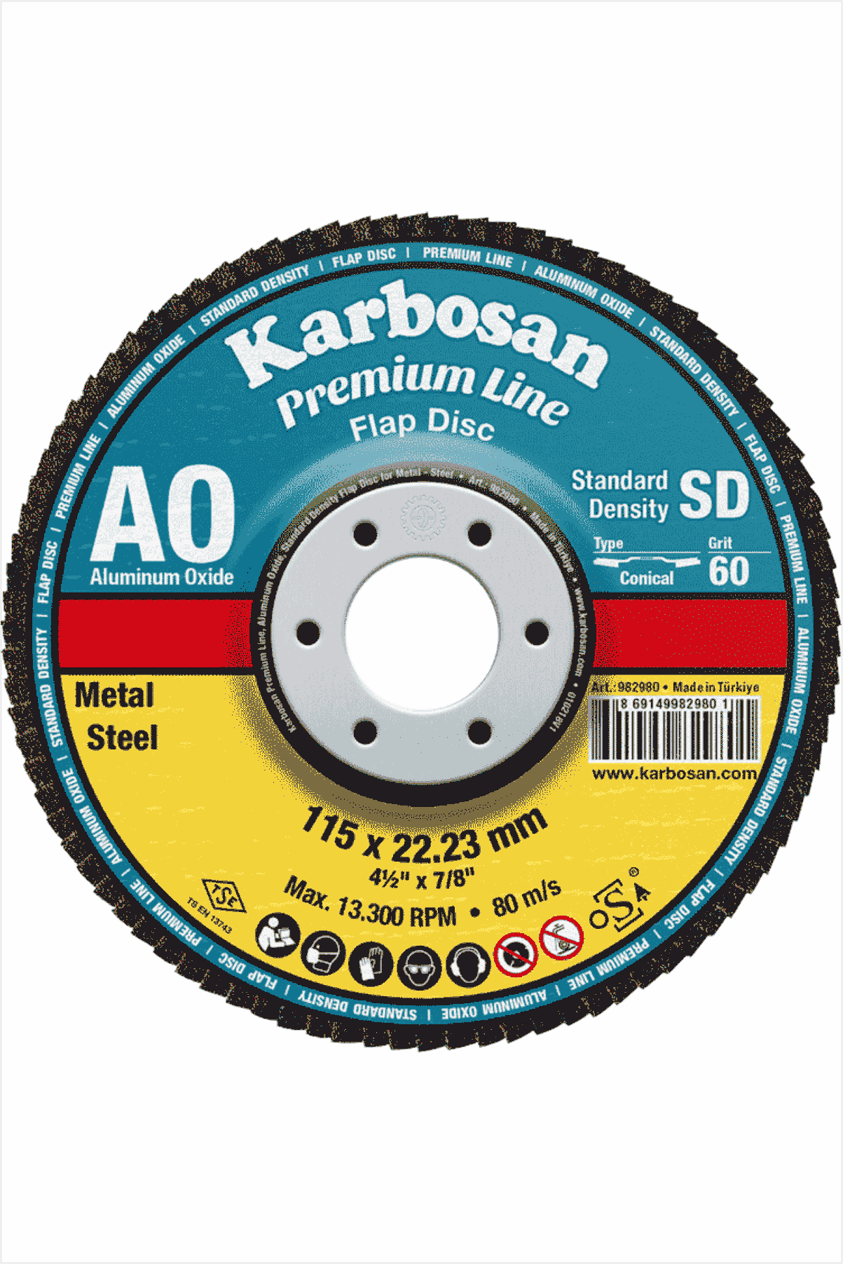 Karbosan Premium Line AO SD Flap Disk 180mm 40 kum - 983210