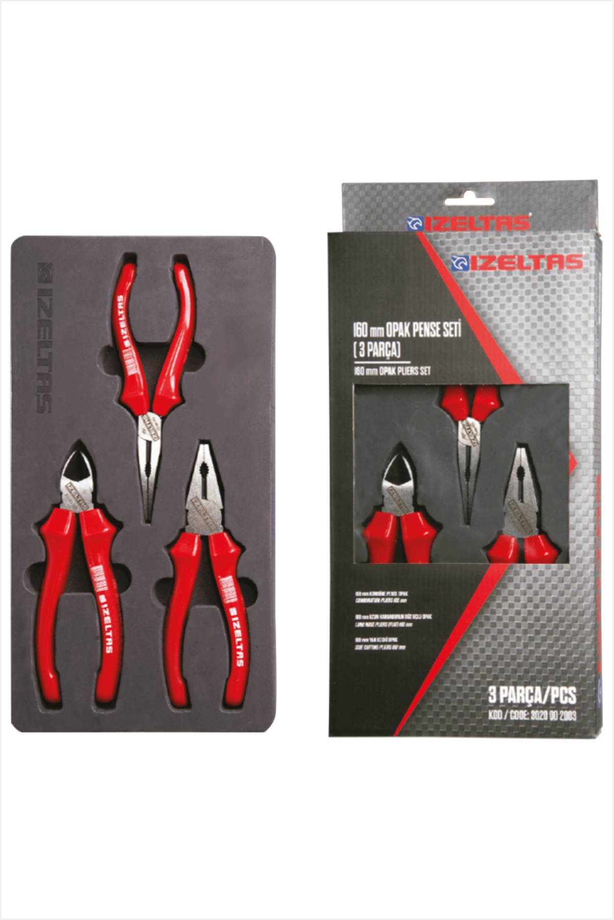 Opak Seri Pense Seti 160mm (3 parça) - 3020002003