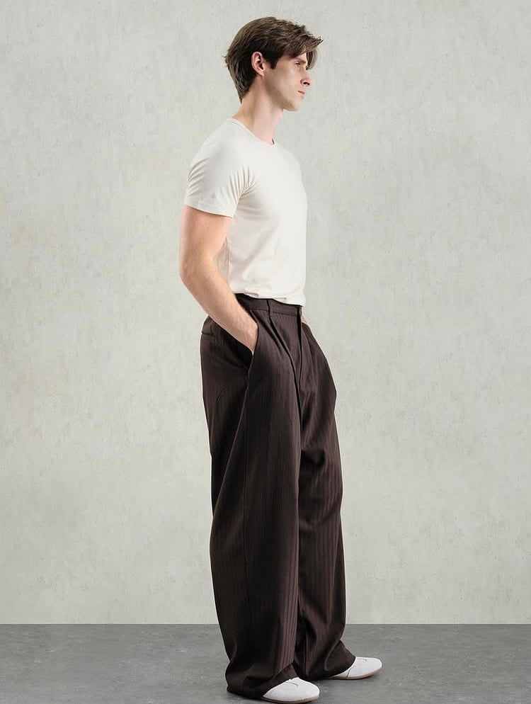 Parfe Çizgili Pant