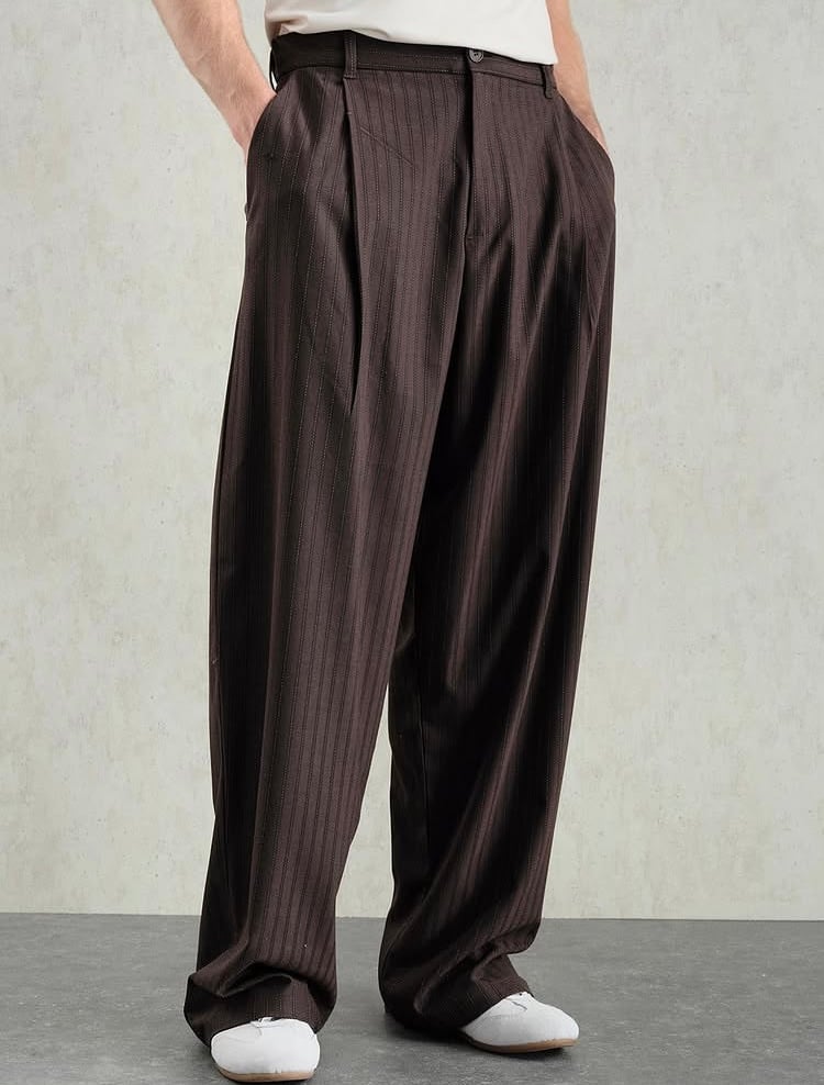 Parfe Çizgili Pant
