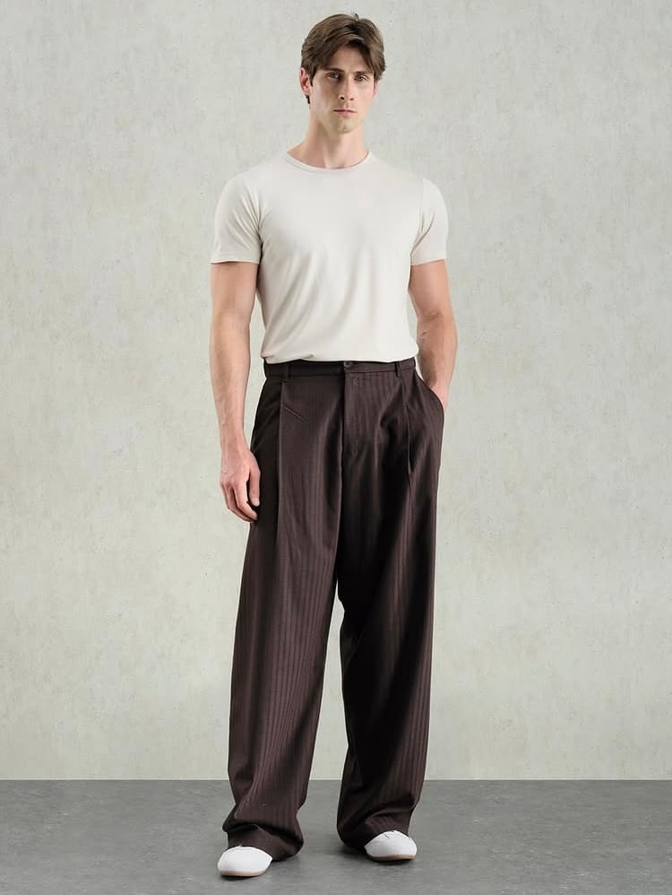 Parfe Çizgili Pant
