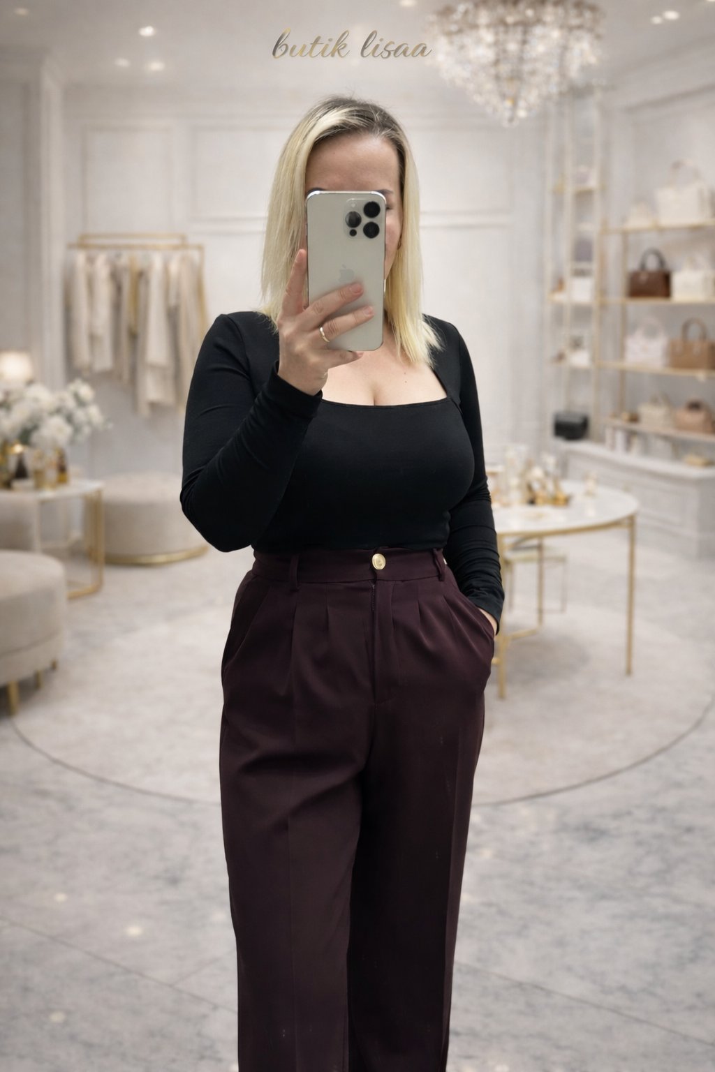 MÜRDÜM PREMIUM SERİ GOLD DÜĞME DETAYLI PALAZZO PANTOLON