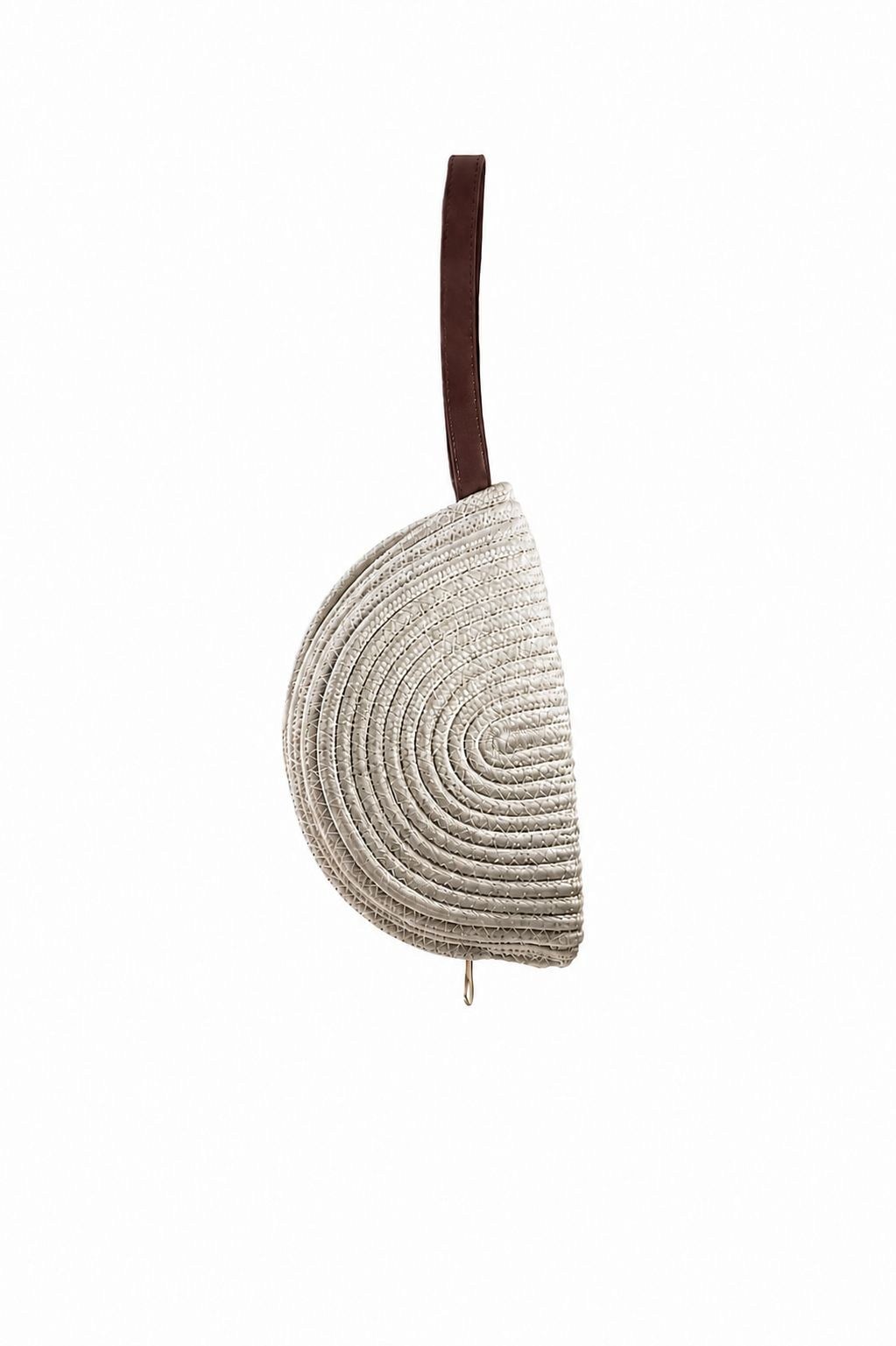 Bonell Hasır Clutch Çanta Krem