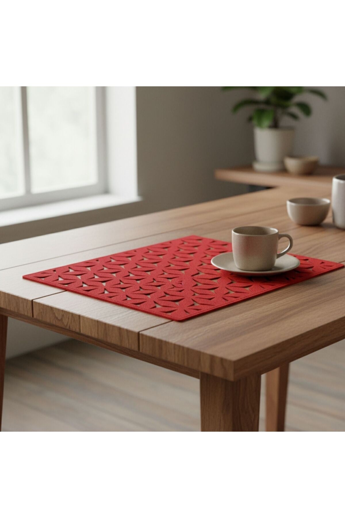 2 Adet Keçe Amerikan Servis Dikdörtgen Supla 33X44 cm