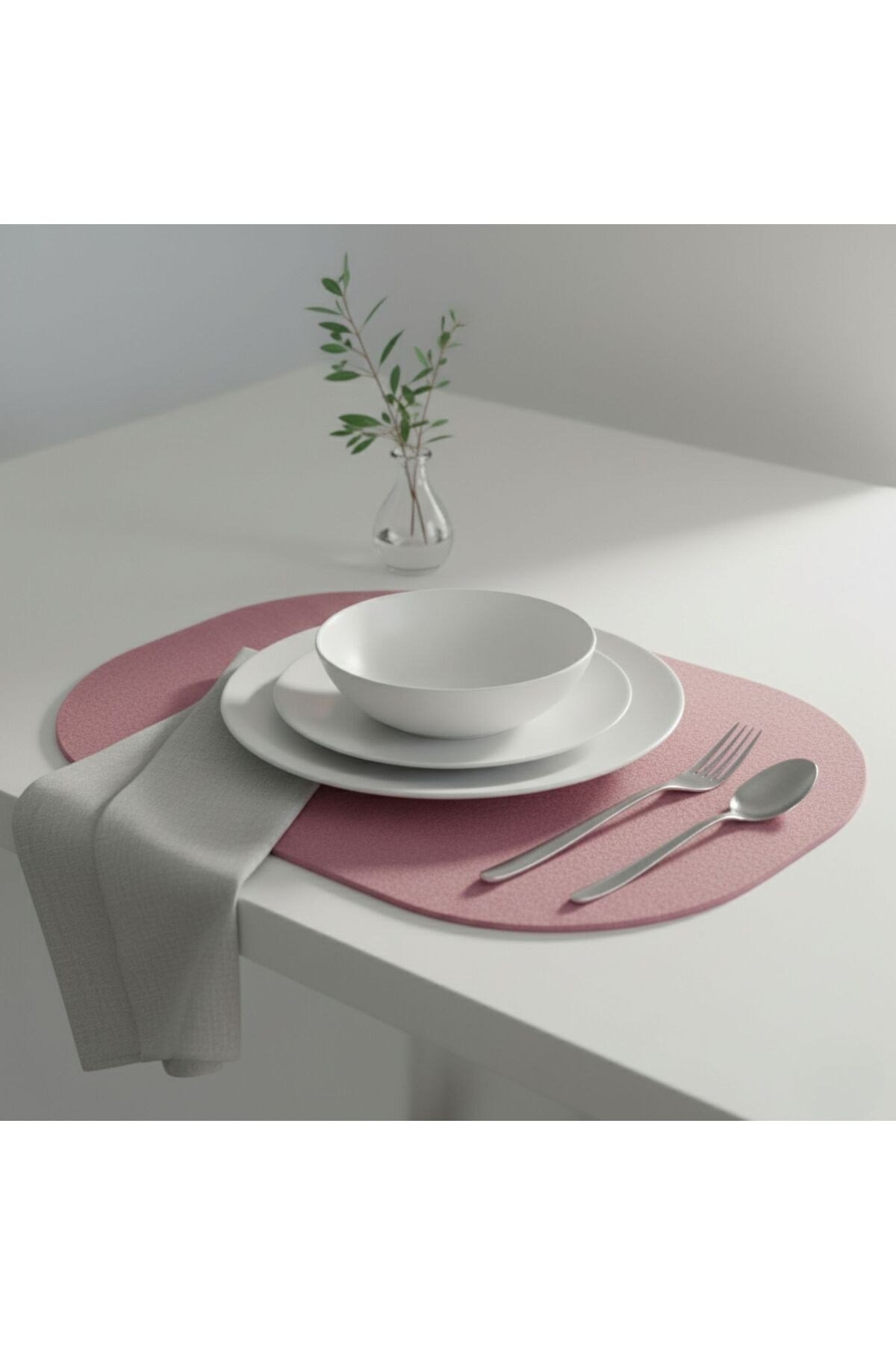 2 Adet Pembe Keçe Amerikan Servis Supla 33x44 cm