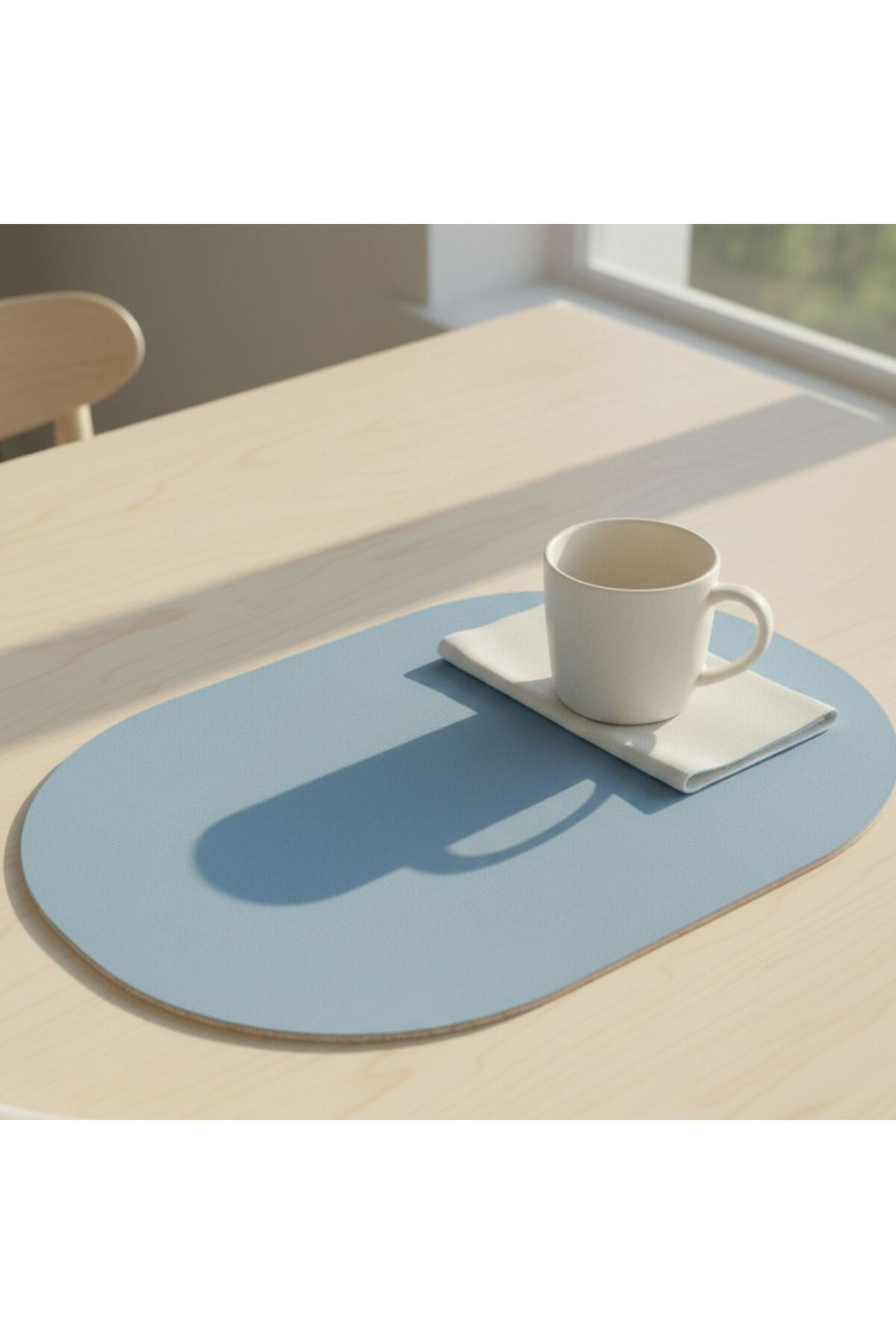 2 Adet Tam Oval MDF Amerikan Servis-Ahşap Amerikan Servis-Ahşap Supla 33x44 cm