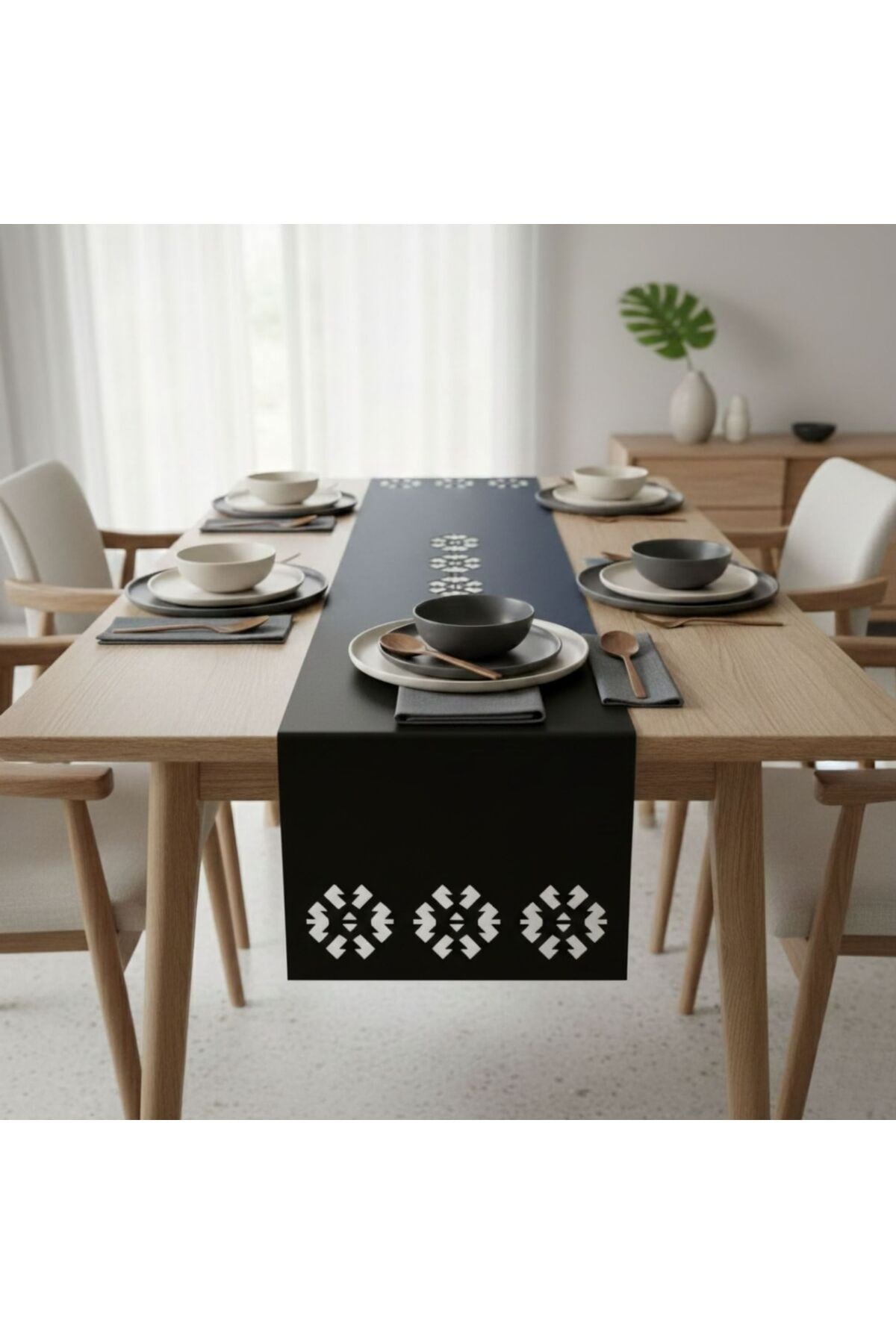 4+1 Adet Deri Amerikan Servis+Runner Set (4 Amerikan Servis -1 Runner )