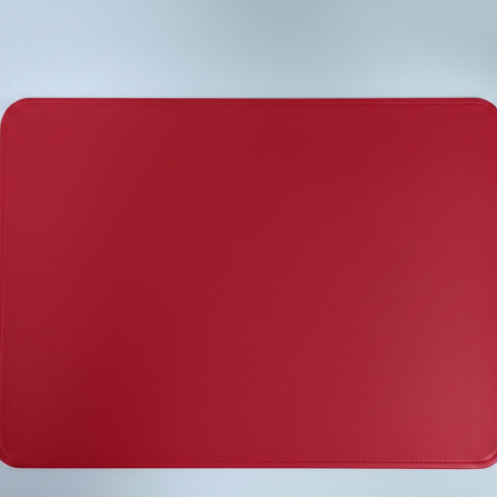 Premium Çift Yüz Kenar Dikişli Deri Amerikan Servis – Kırmızı 33×44 cm Dikdörtgen