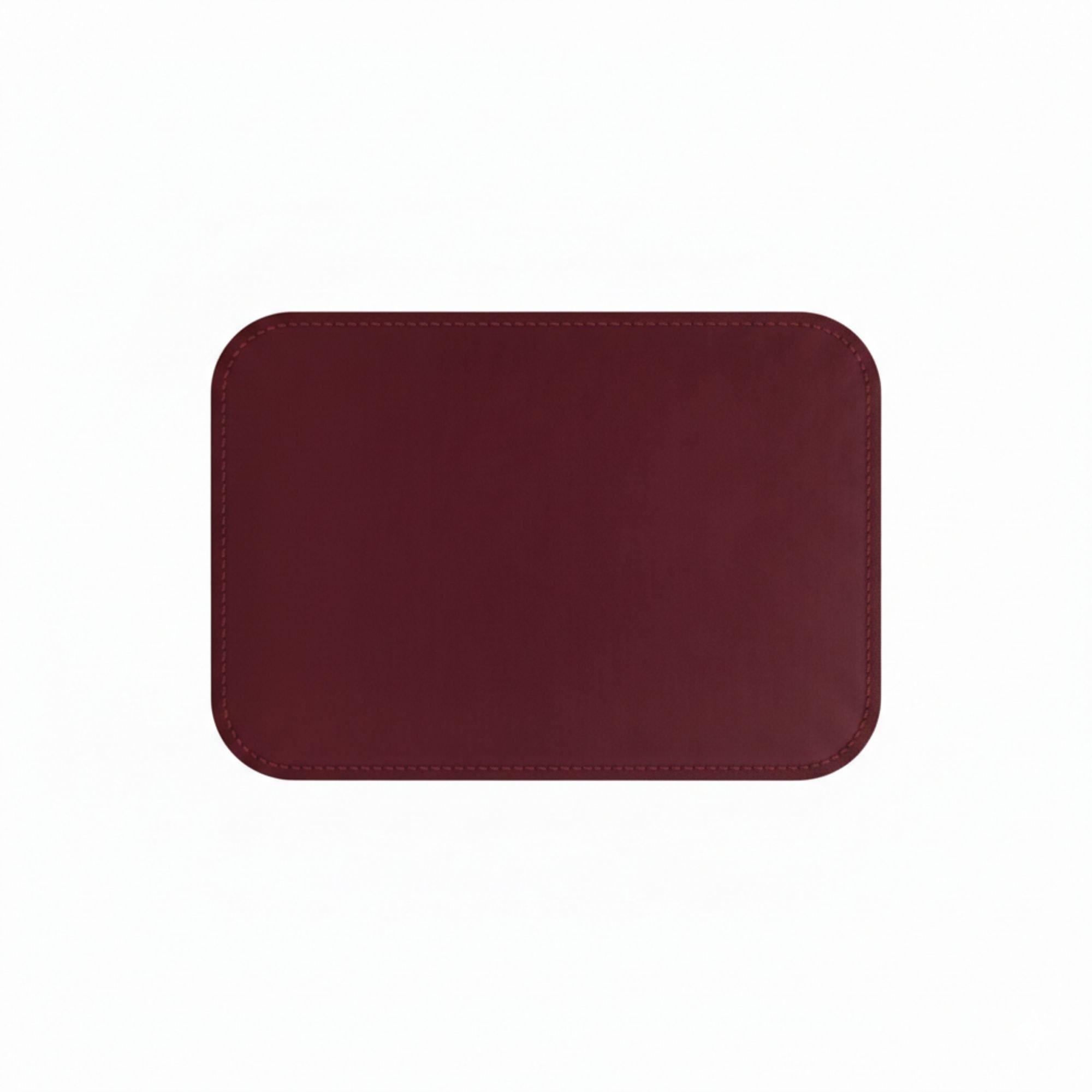 Premium Çift Yüz Kenar Dikişli Deri Amerikan Servis – Mürdüm 33×44 cm Dikdörtgen