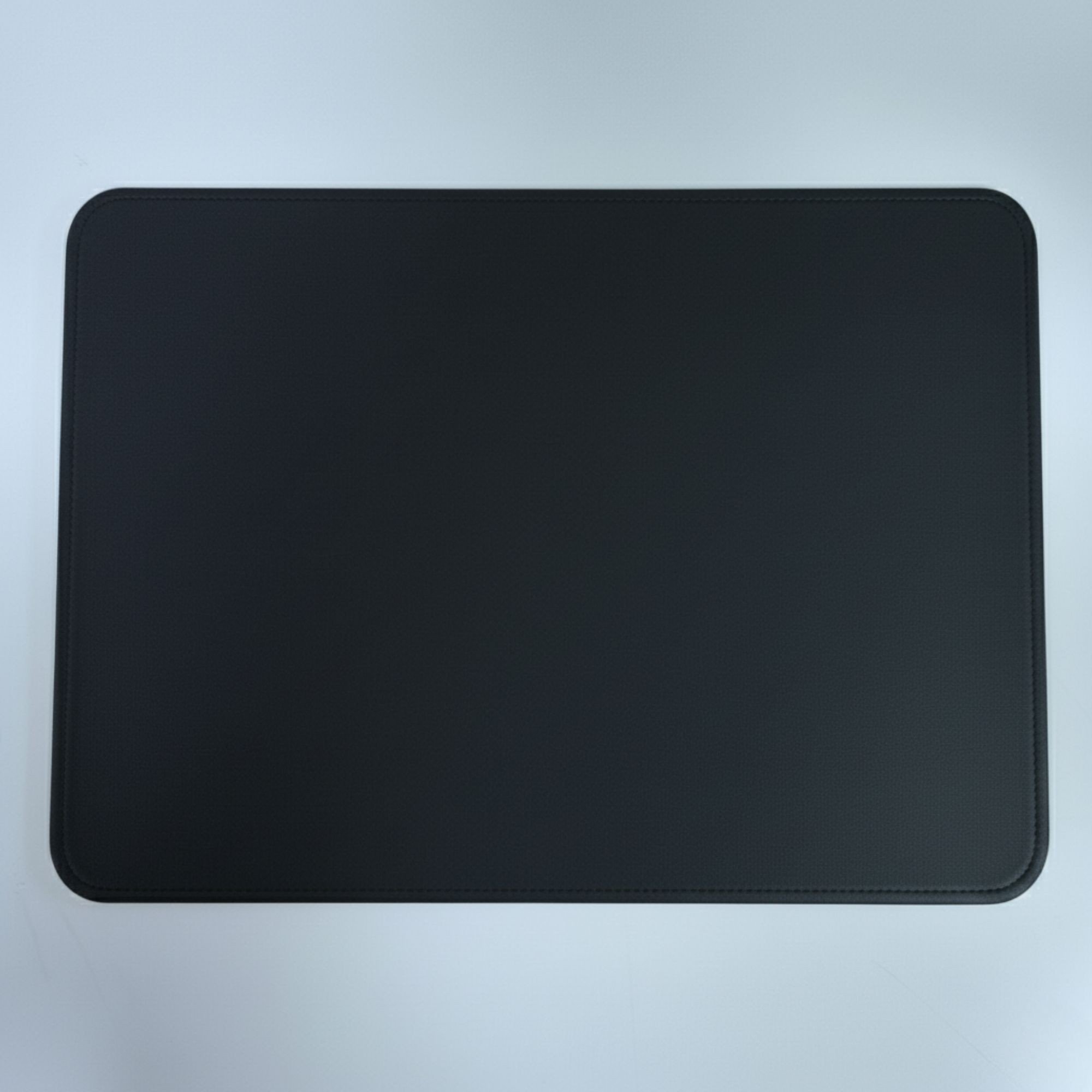 Premium Çift Yüz Kenar Dikişli Deri Amerikan Servis – Siyah 33×44 cm Dikdörtgen